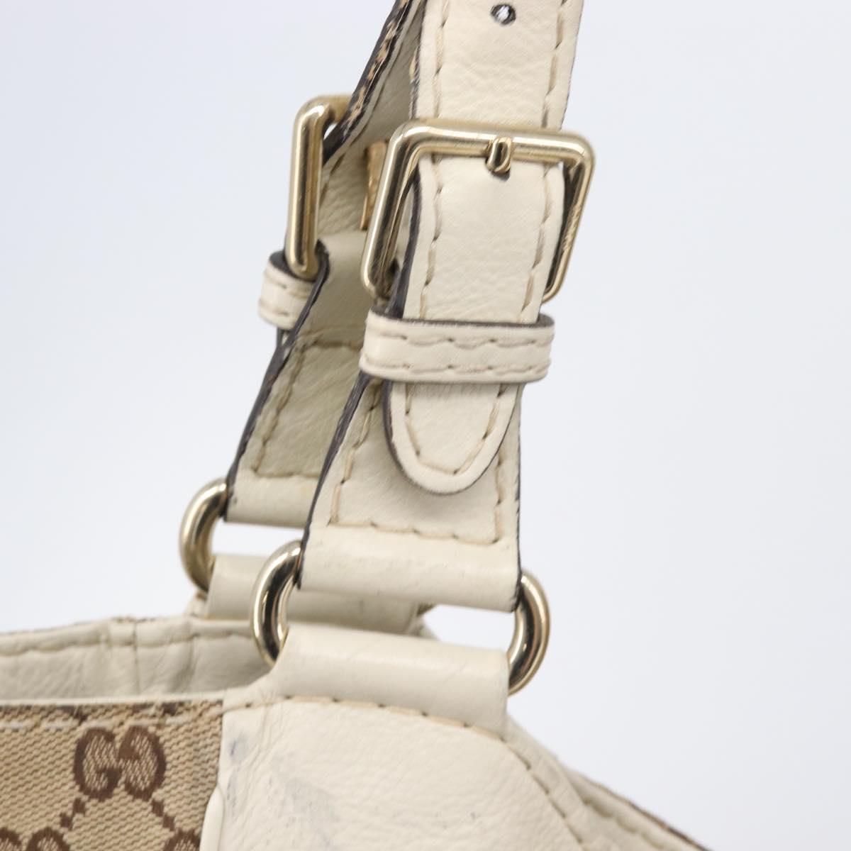 GUCCI GG Canvas Shoulder Bag Beige Gold 203504 Auth ep15878