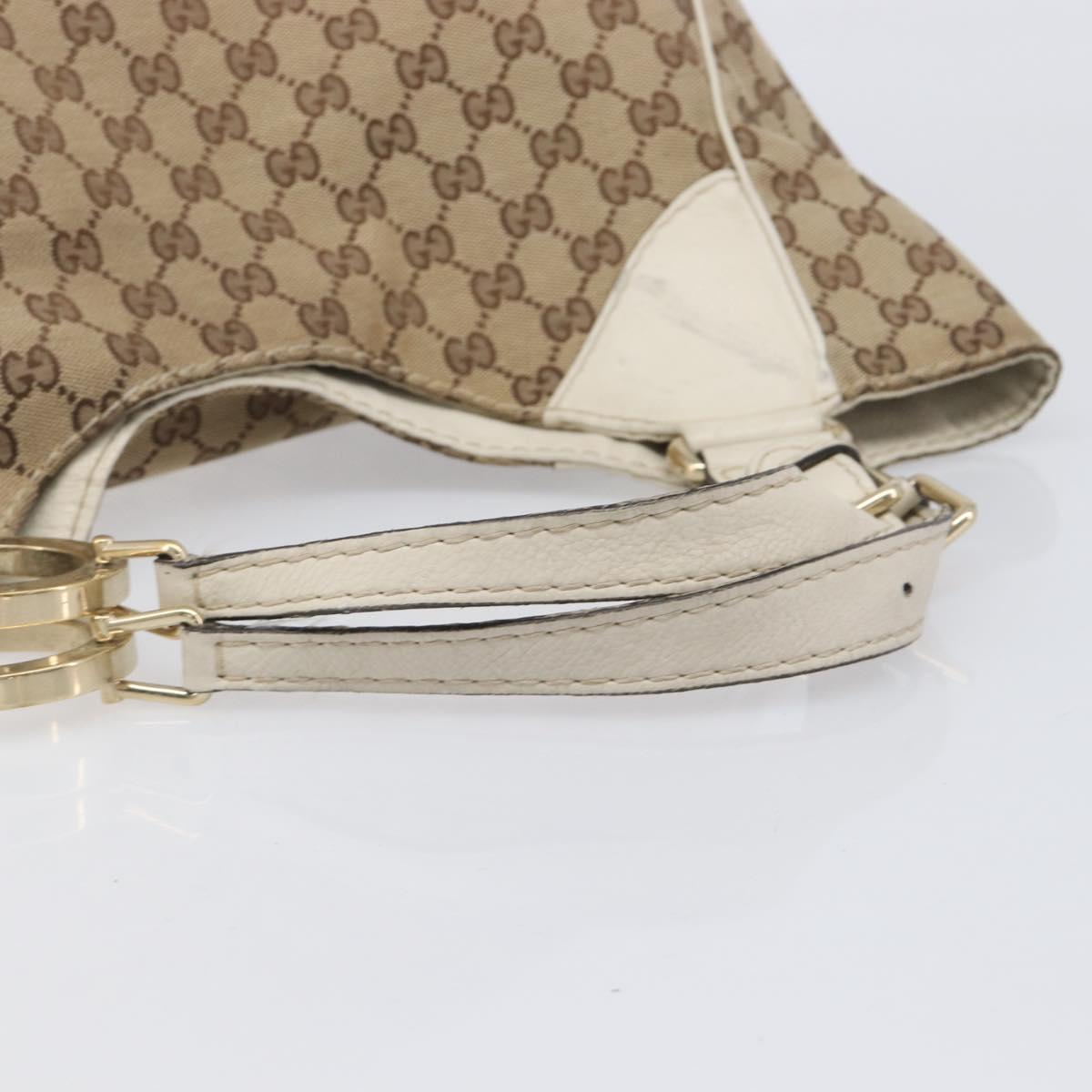 GUCCI GG Canvas Shoulder Bag Beige Gold 203504 Auth ep15878
