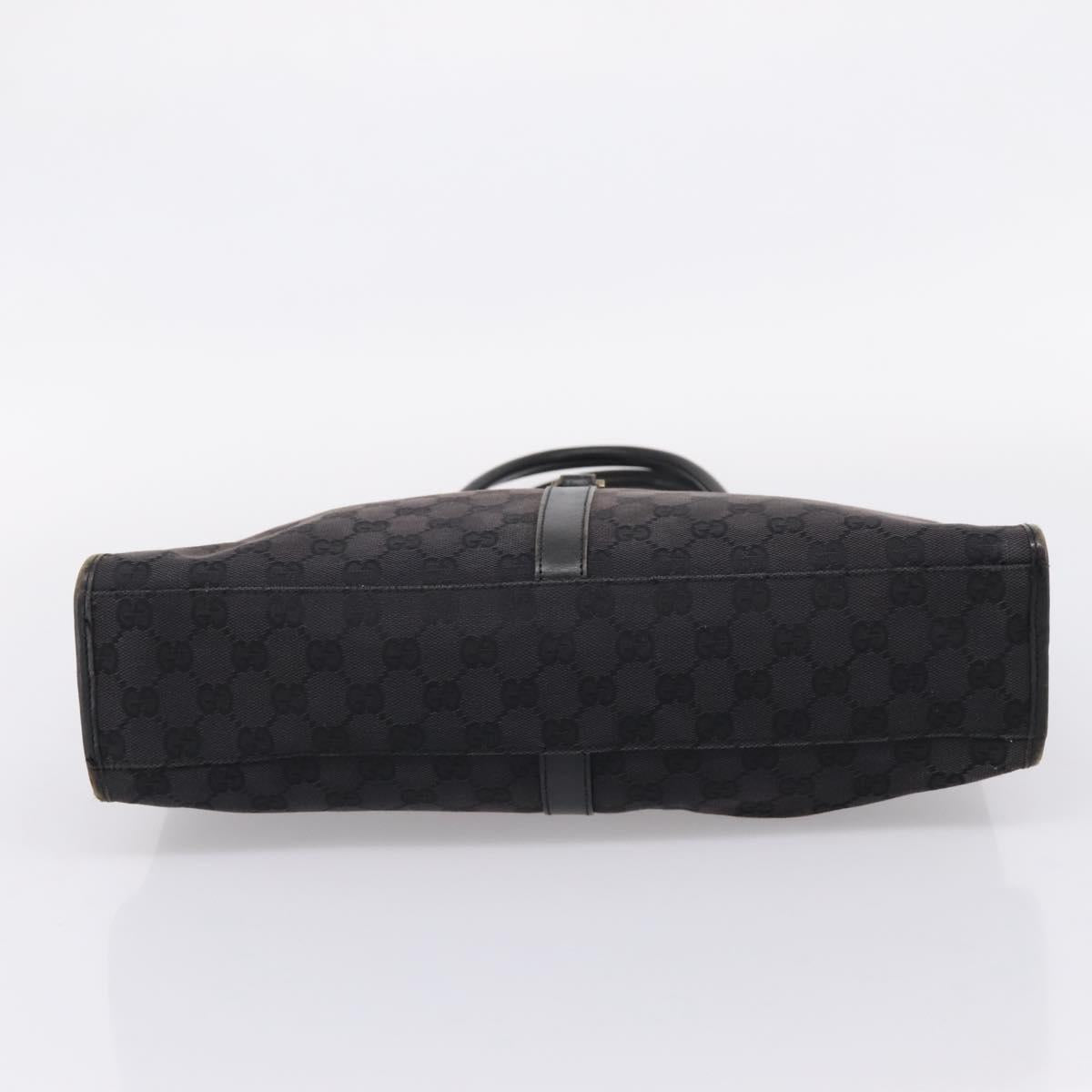GUCCI GG Canvas Hand Bag Black Silver 002 1072 Auth ep15889
