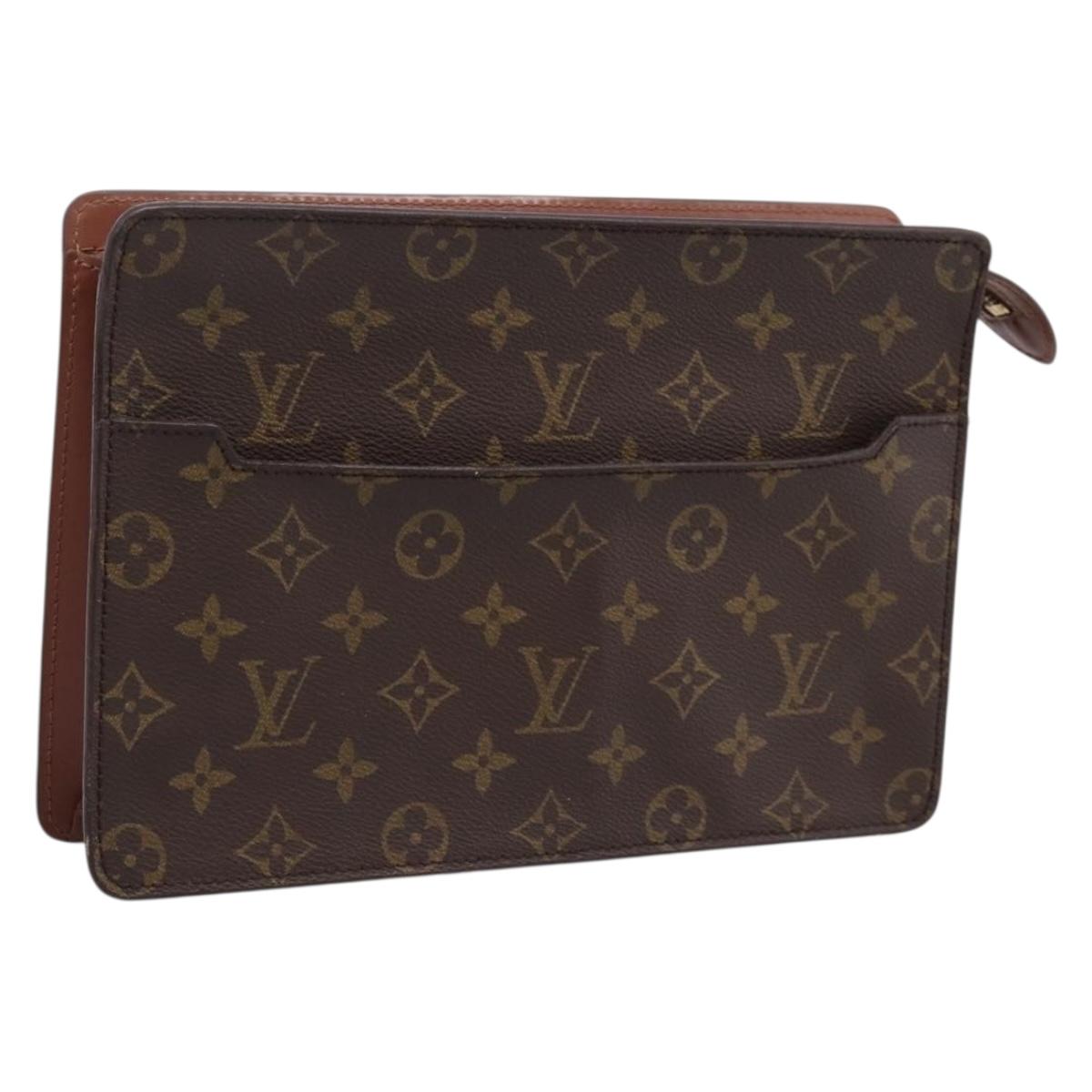 LOUIS VUITTON Monogram Pochette Homme Clutch Bag M51795 LV Auth ep15890
