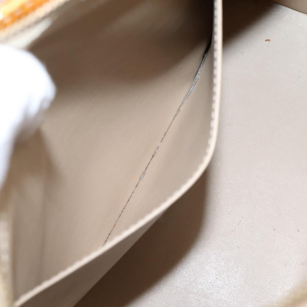 LOUIS VUITTON Monogram Vernis Houston Hand Bag Beige M91004 LV Auth ep15897