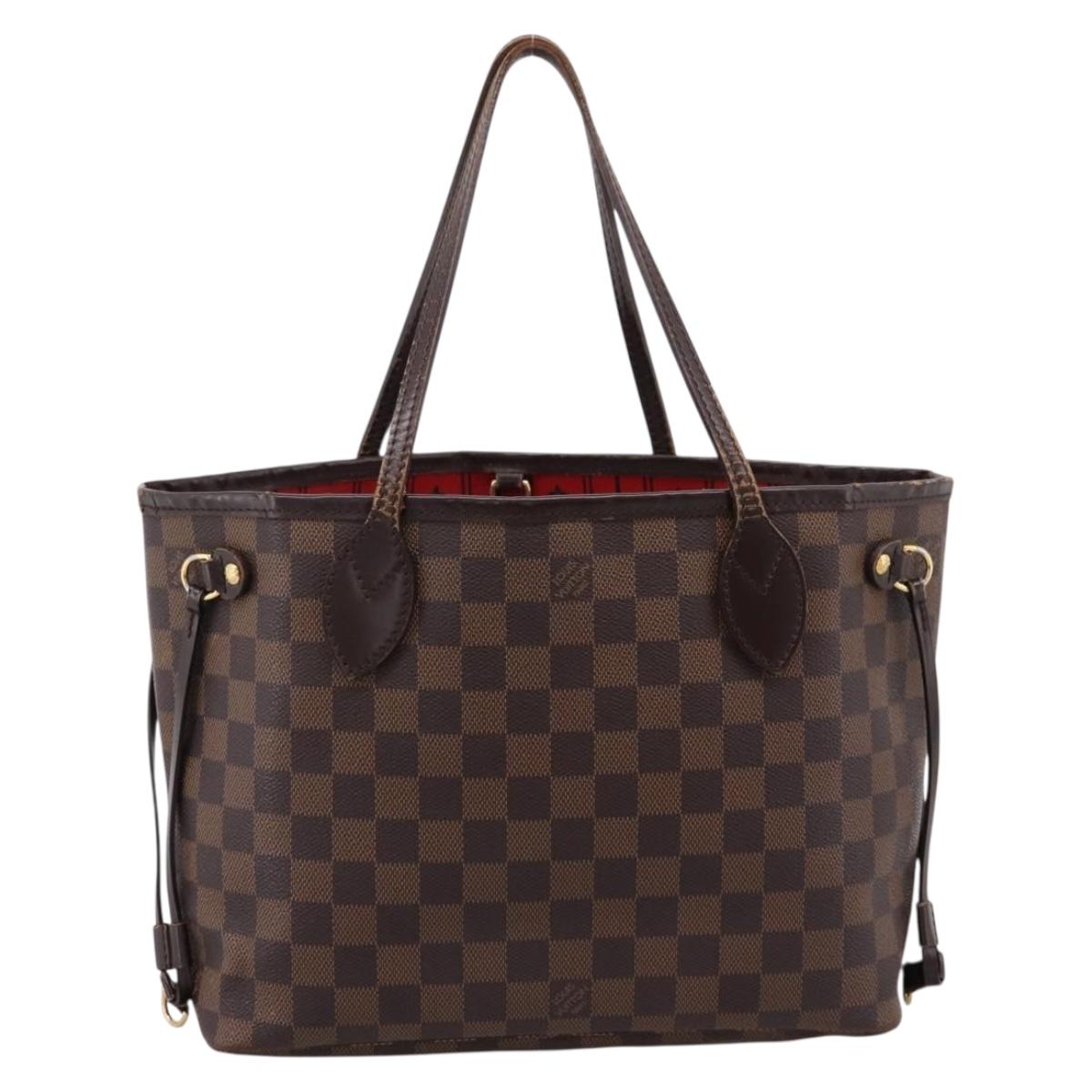 LOUIS VUITTON Damier Ebene Neverfull PM Tote Bag N51109 LV Auth ep15899