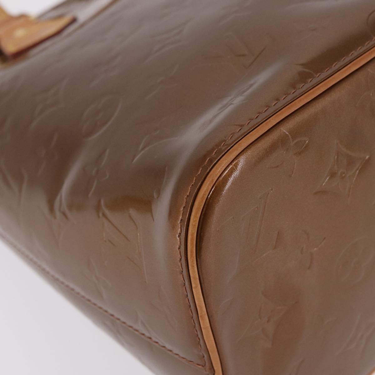 LOUIS VUITTON Monogram Vernis Houston Hand Bag Bronze M91122 LV Auth ep15901
