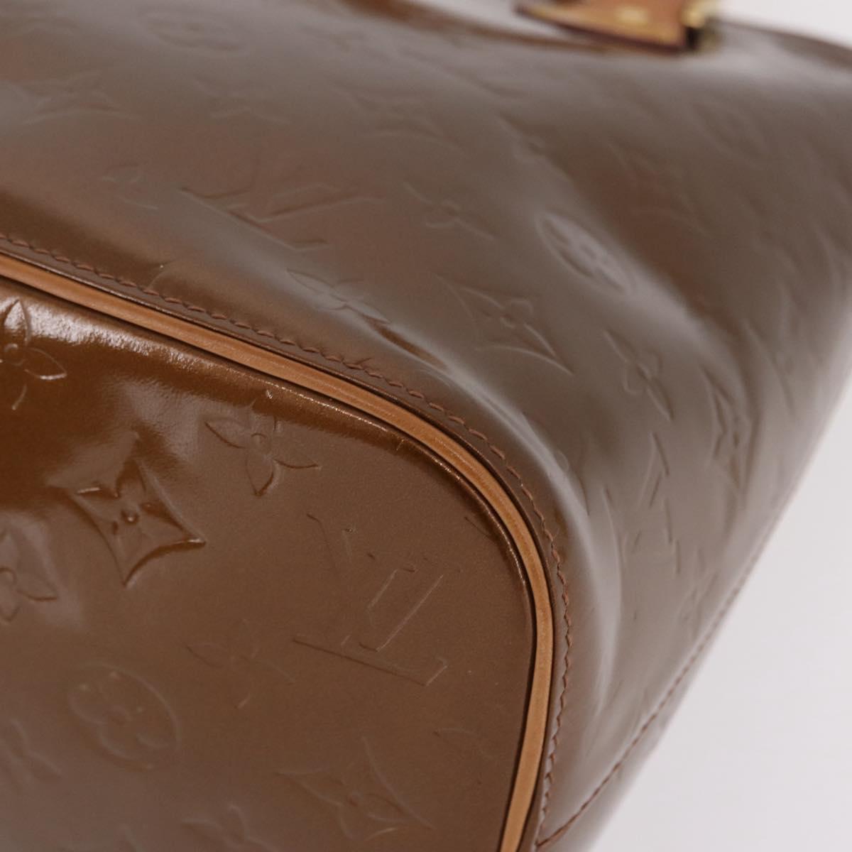 LOUIS VUITTON Monogram Vernis Houston Hand Bag Bronze M91122 LV Auth ep15901