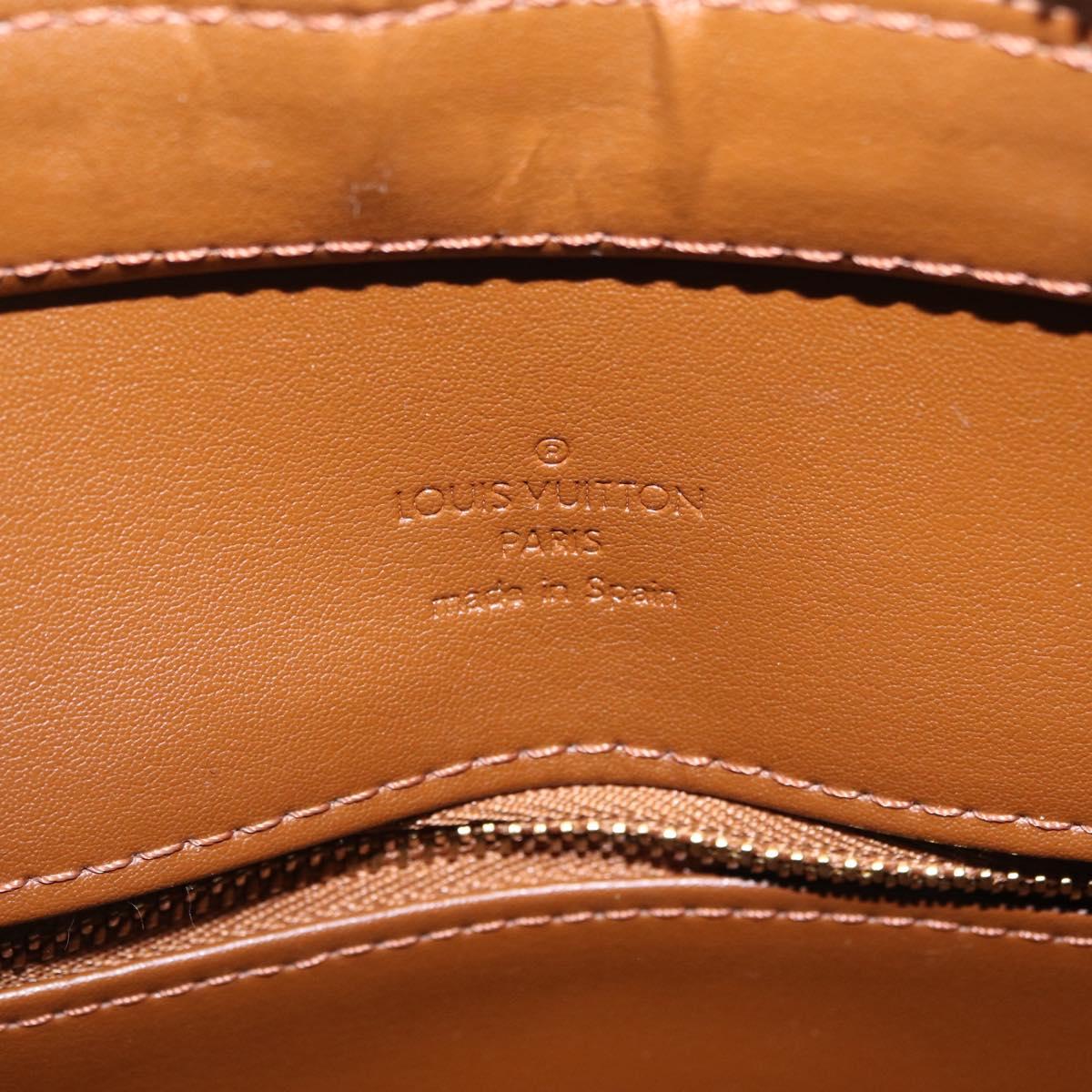 LOUIS VUITTON Monogram Vernis Houston Hand Bag Bronze M91122 LV Auth ep15901