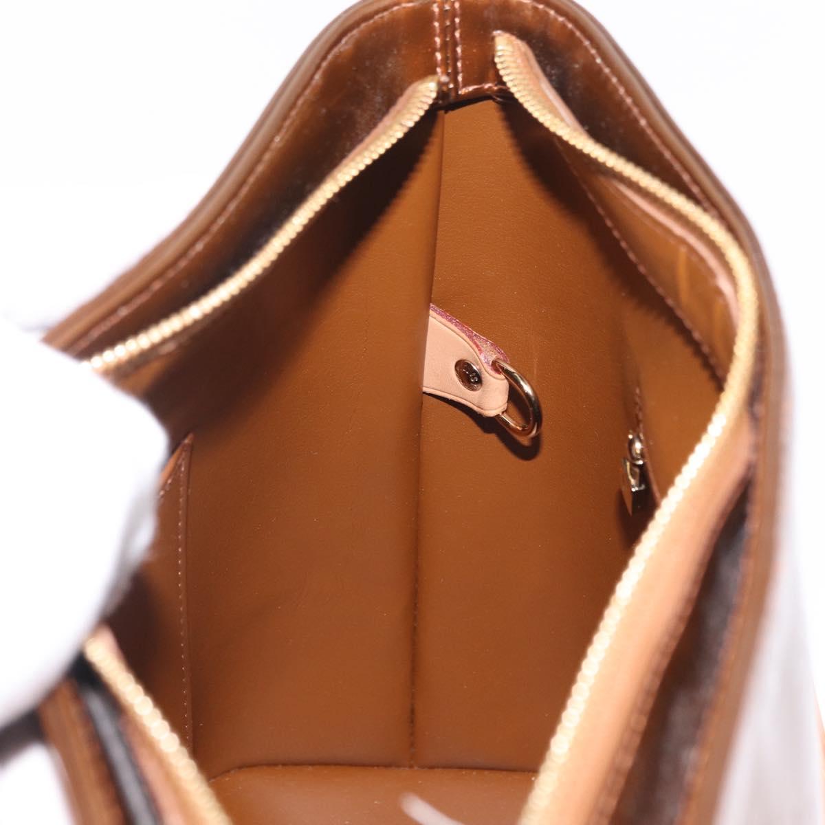 LOUIS VUITTON Monogram Vernis Houston Hand Bag Bronze M91122 LV Auth ep15901
