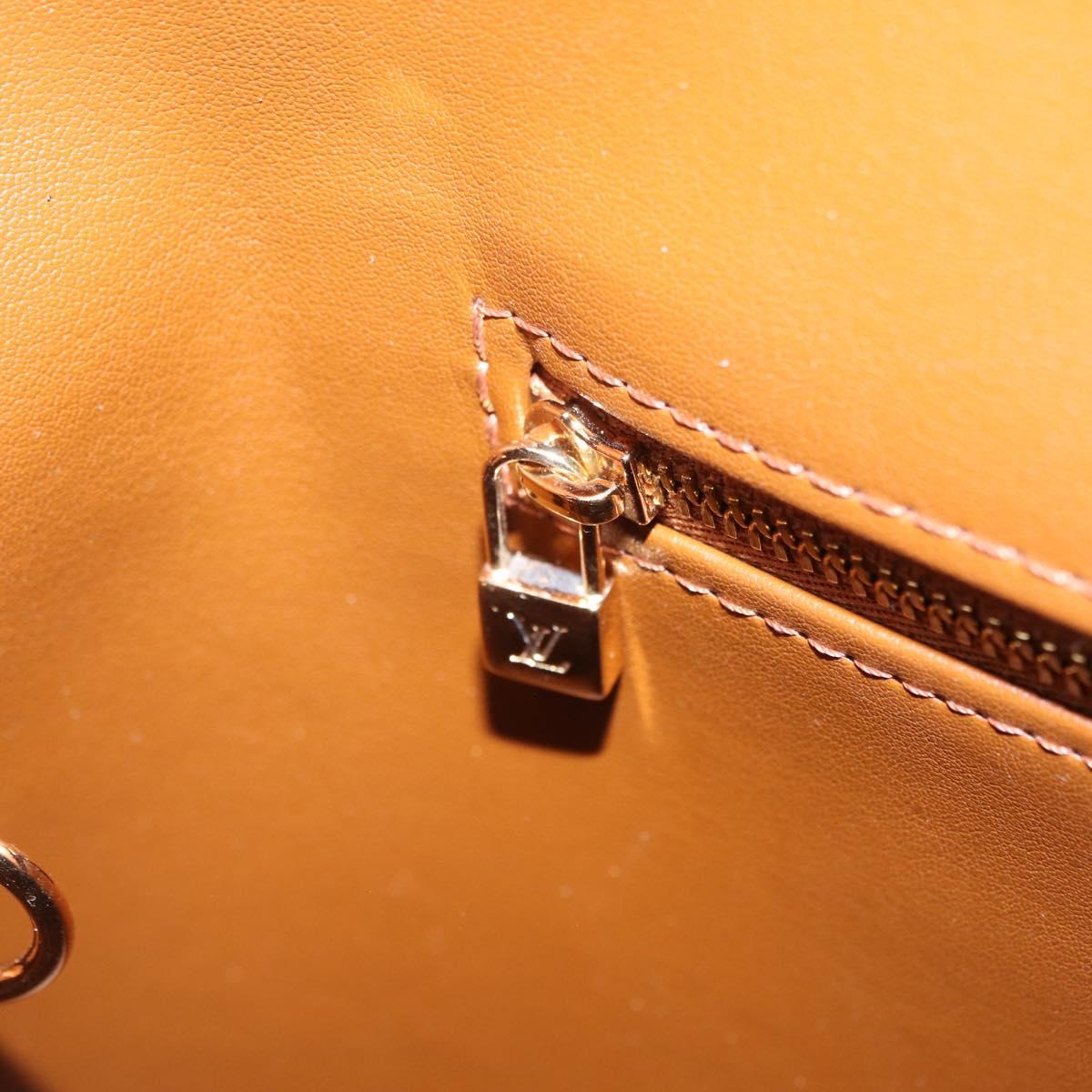 LOUIS VUITTON Monogram Vernis Houston Hand Bag Bronze M91122 LV Auth ep15901