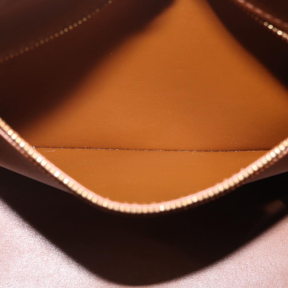 LOUIS VUITTON Monogram Vernis Houston Hand Bag Bronze M91122 LV Auth ep15901