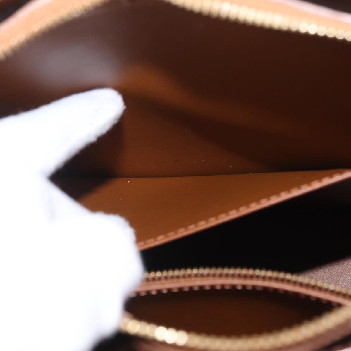 LOUIS VUITTON Monogram Vernis Houston Hand Bag Bronze M91122 LV Auth ep15901