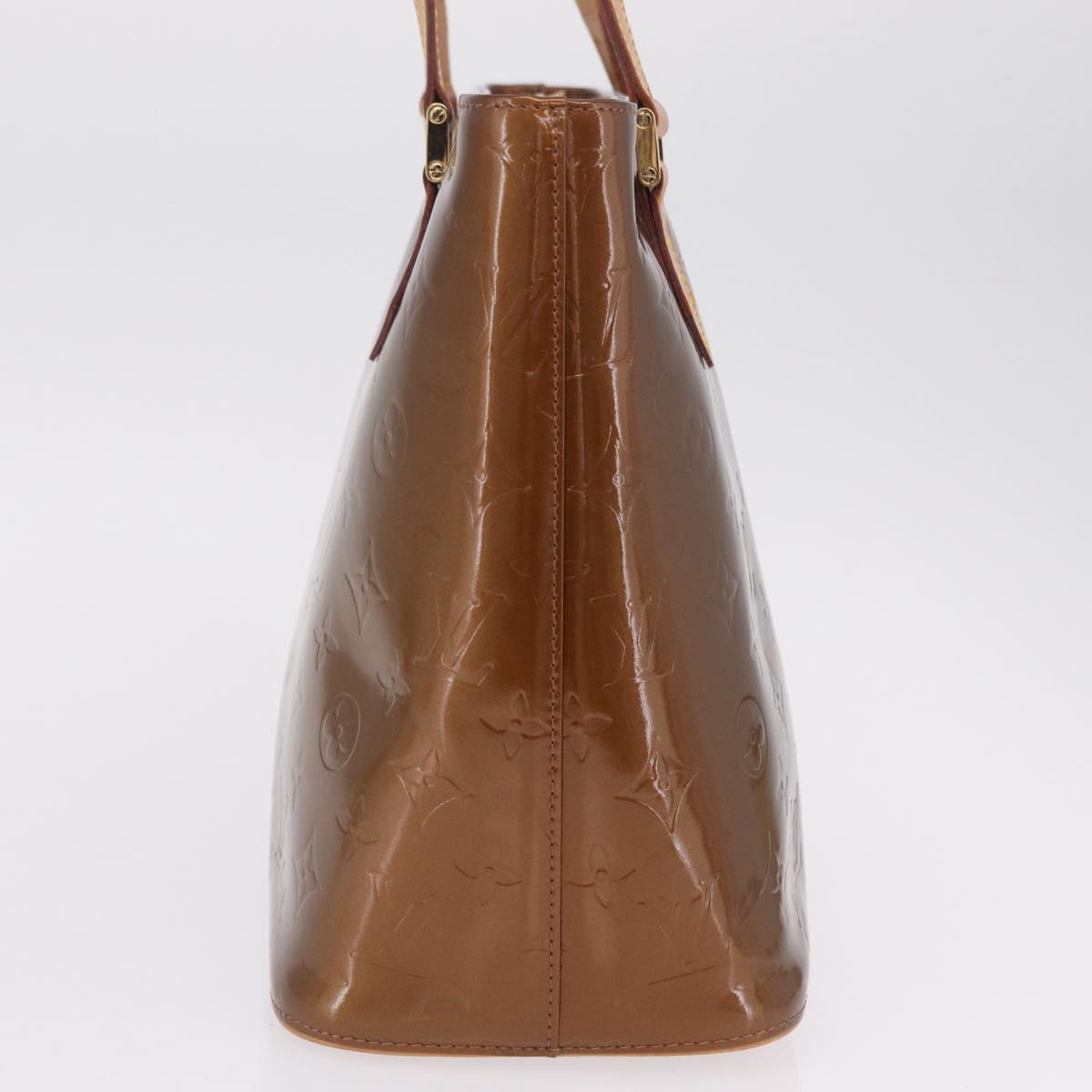 LOUIS VUITTON Monogram Vernis Houston Hand Bag Bronze M91122 LV Auth ep15901