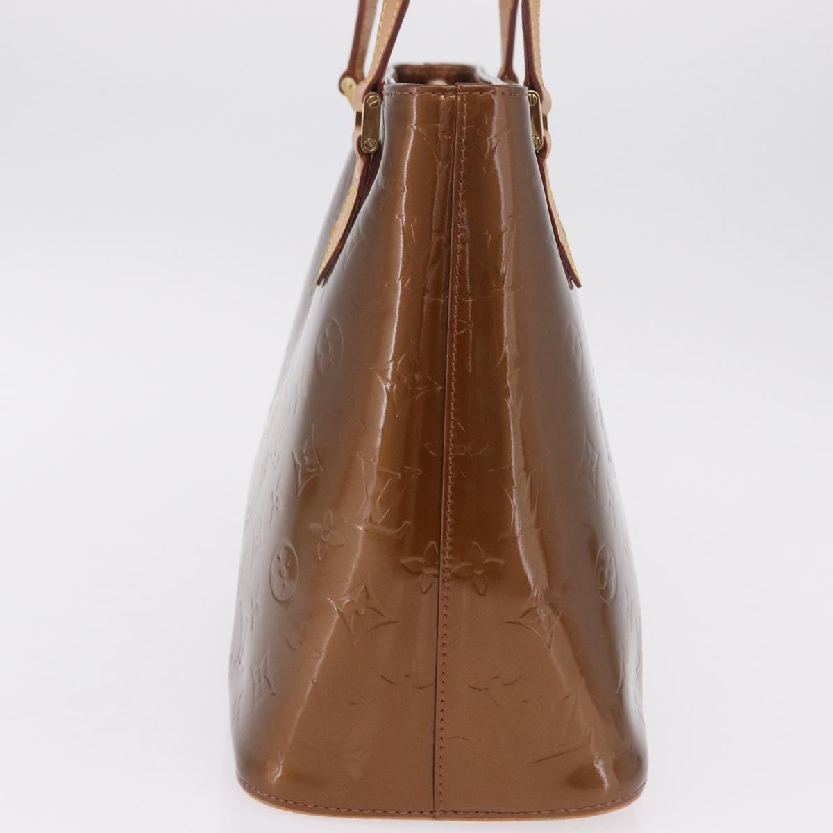 LOUIS VUITTON Monogram Vernis Houston Hand Bag Bronze M91122 LV Auth ep15901