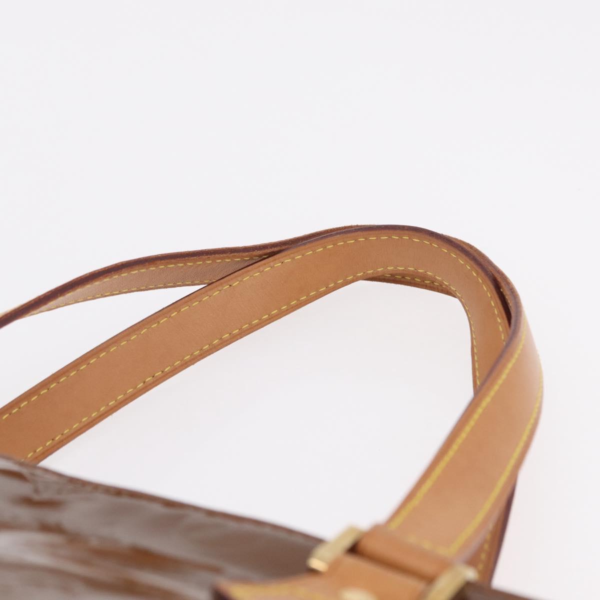 LOUIS VUITTON Monogram Vernis Houston Hand Bag Bronze M91122 LV Auth ep15901