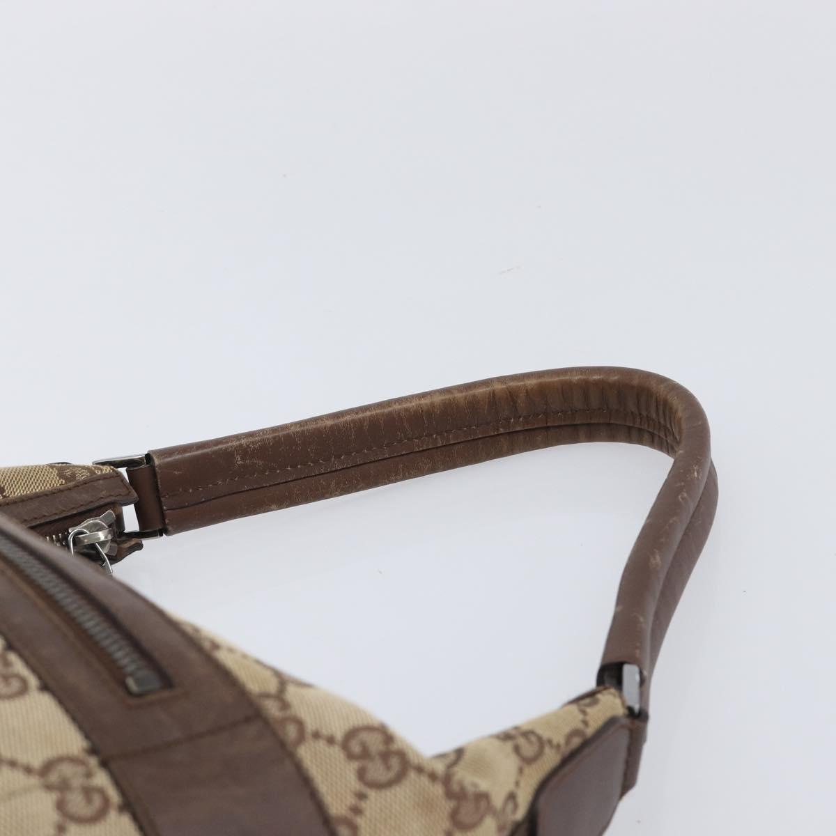 GUCCI GG Canvas Shoulder Bag Beige Silver 001 4299 Auth ep15906