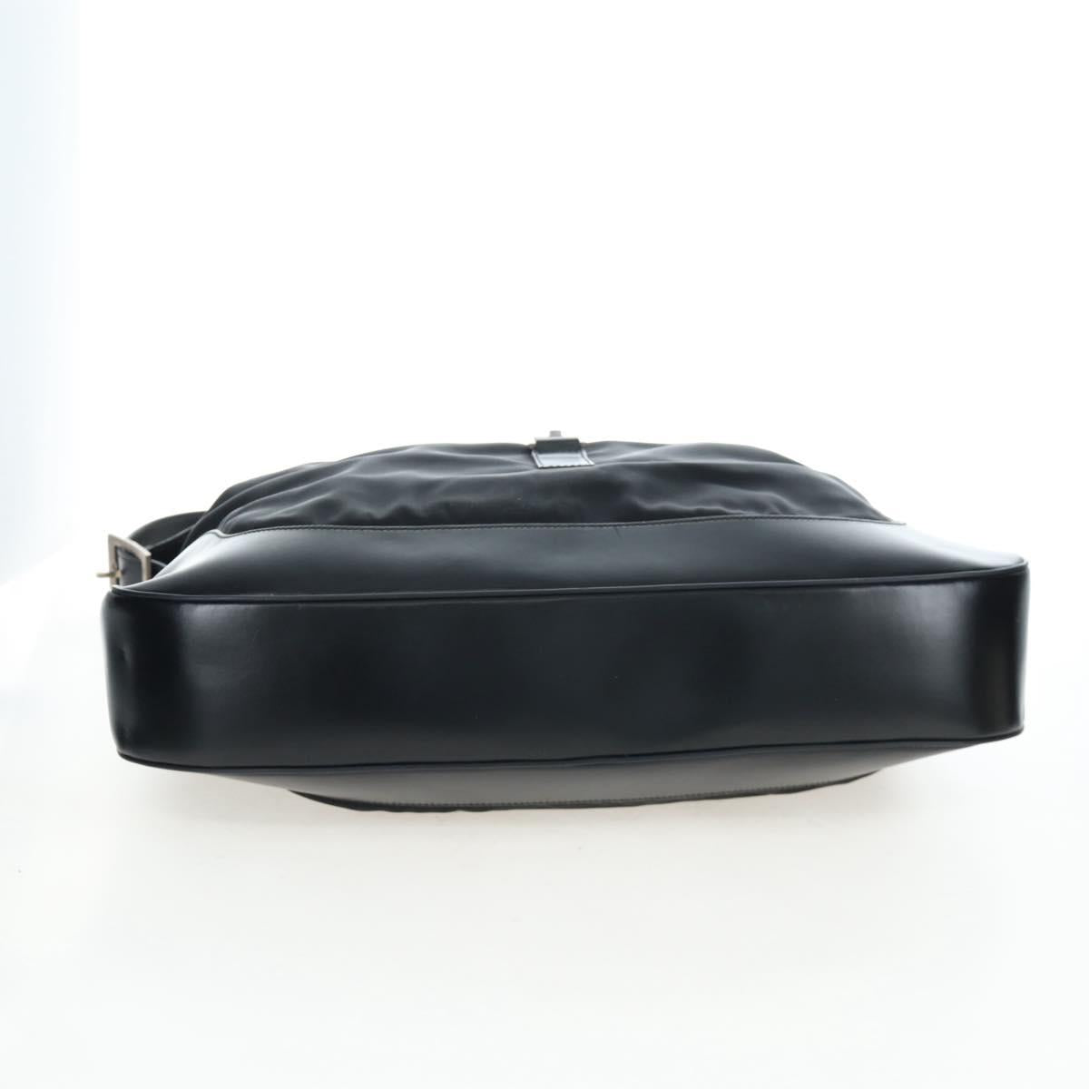 GUCCI Jackie Shoulder Bag Nylon Black Silver 019 0337 Auth ep15917A