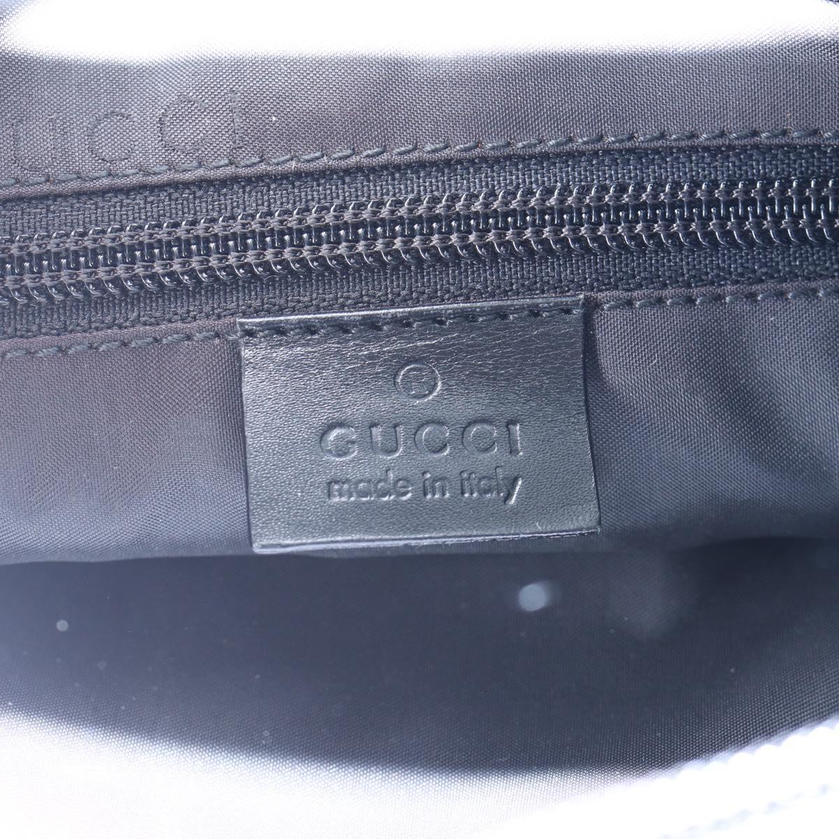 GUCCI Jackie Shoulder Bag Nylon Black Silver 019 0337 Auth ep15917A