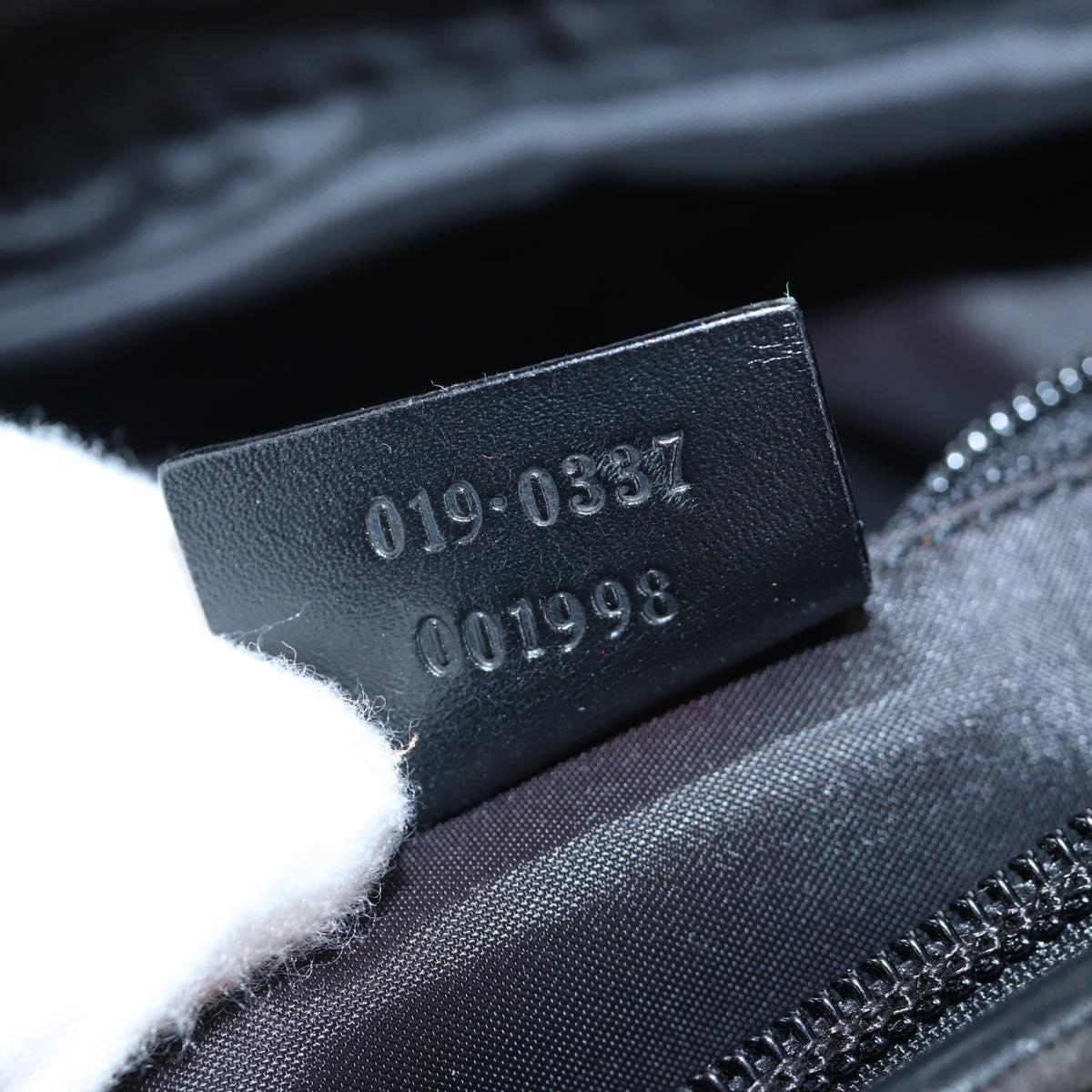 GUCCI Jackie Shoulder Bag Nylon Black Silver 019 0337 Auth ep15917A