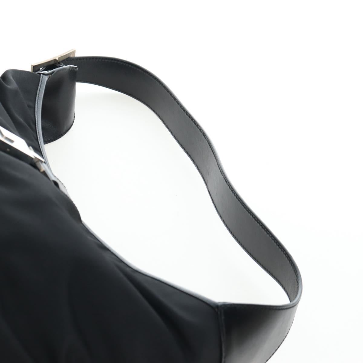 GUCCI Jackie Shoulder Bag Nylon Black Silver 019 0337 Auth ep15917A