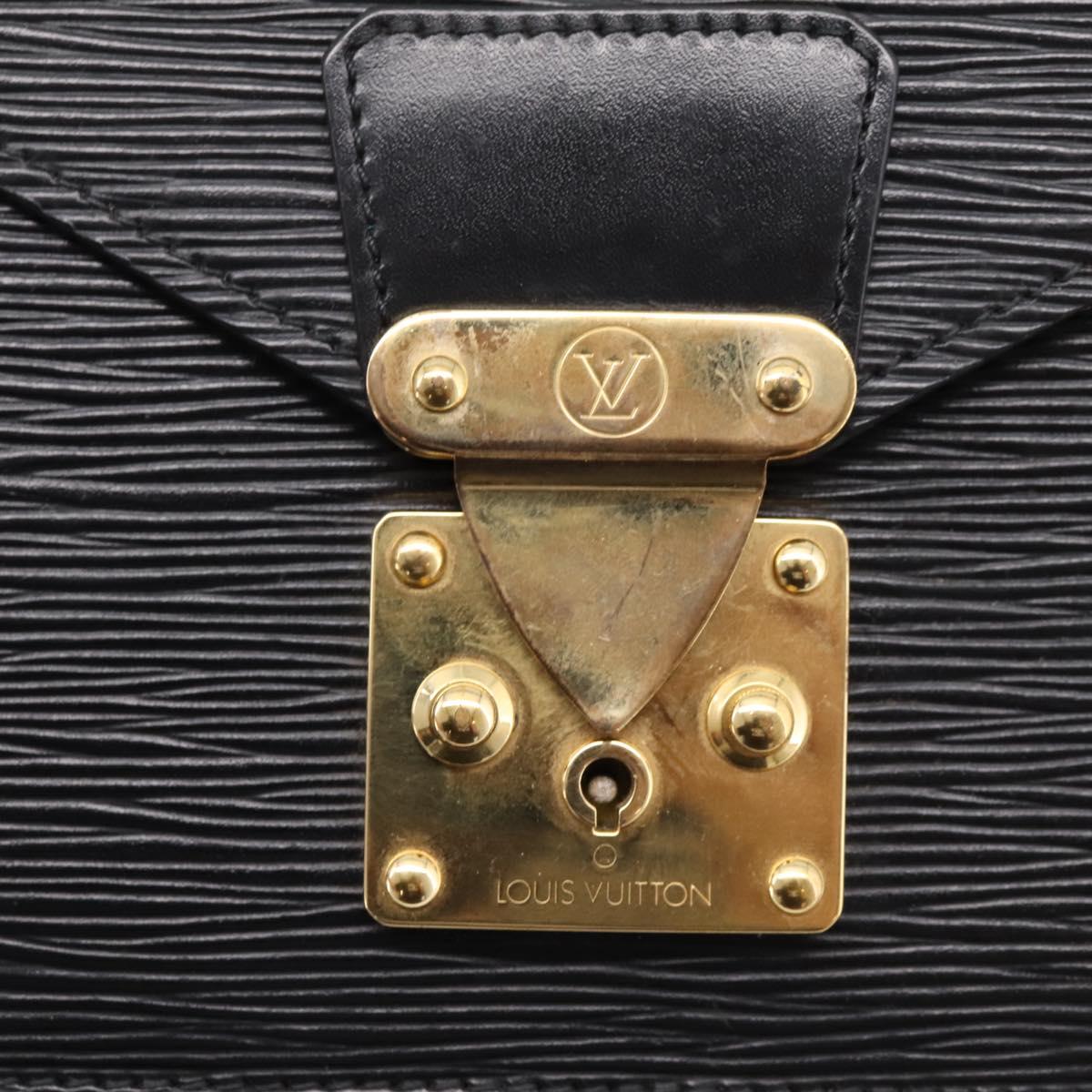 LOUIS VUITTON Epi Serie Dragonne Clutch Bag Black M52612 LV Auth ep15921