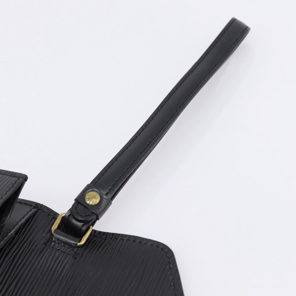 LOUIS VUITTON Epi Serie Dragonne Clutch Bag Black M52612 LV Auth ep15921