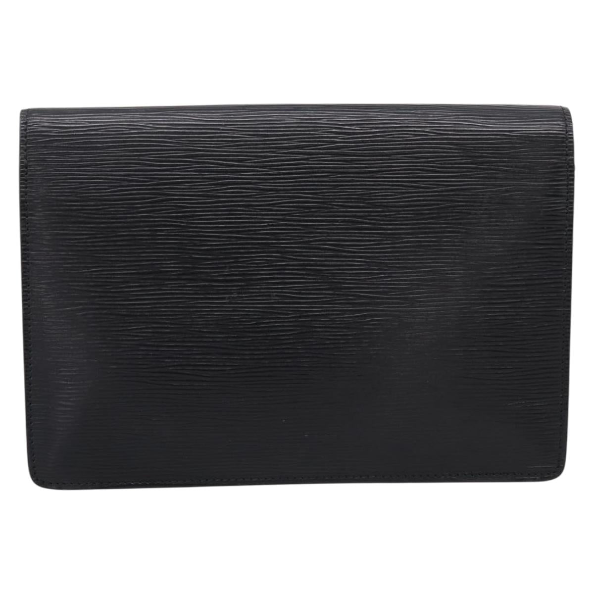LOUIS VUITTON Epi Serie Dragonne Clutch Bag Black M52612 LV Auth ep15921