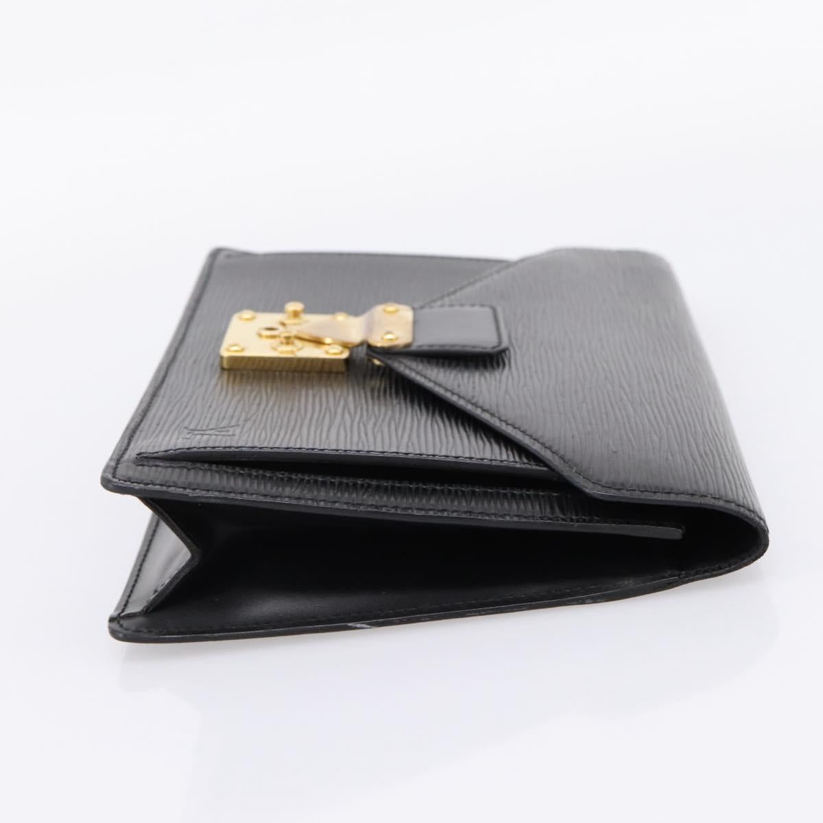 LOUIS VUITTON Epi Serie Dragonne Clutch Bag Black M52612 LV Auth ep15921