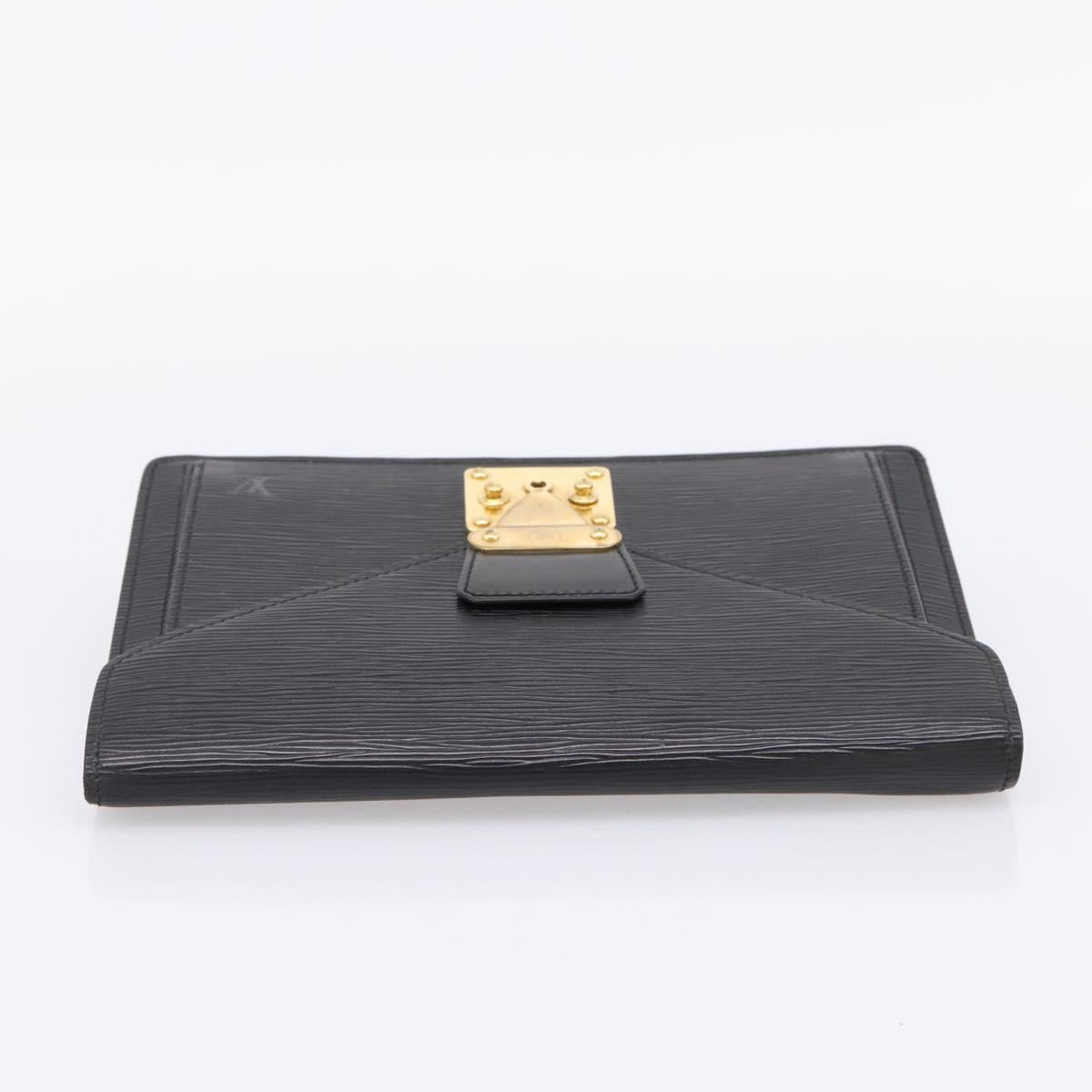 LOUIS VUITTON Epi Serie Dragonne Clutch Bag Black M52612 LV Auth ep15921