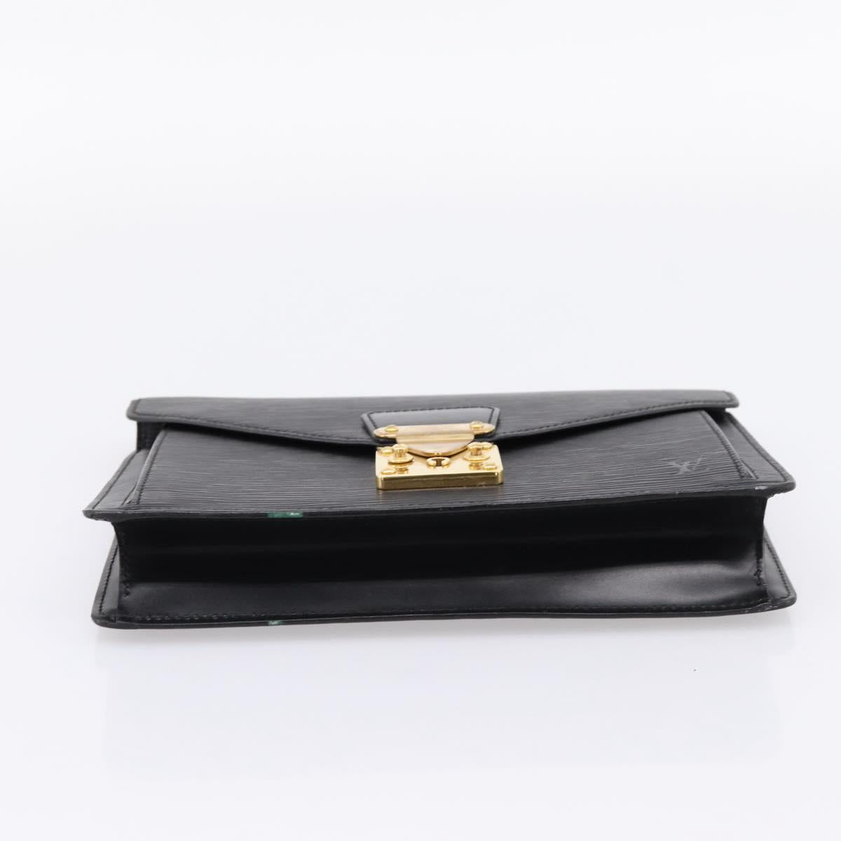 LOUIS VUITTON Epi Serie Dragonne Clutch Bag Black M52612 LV Auth ep15921