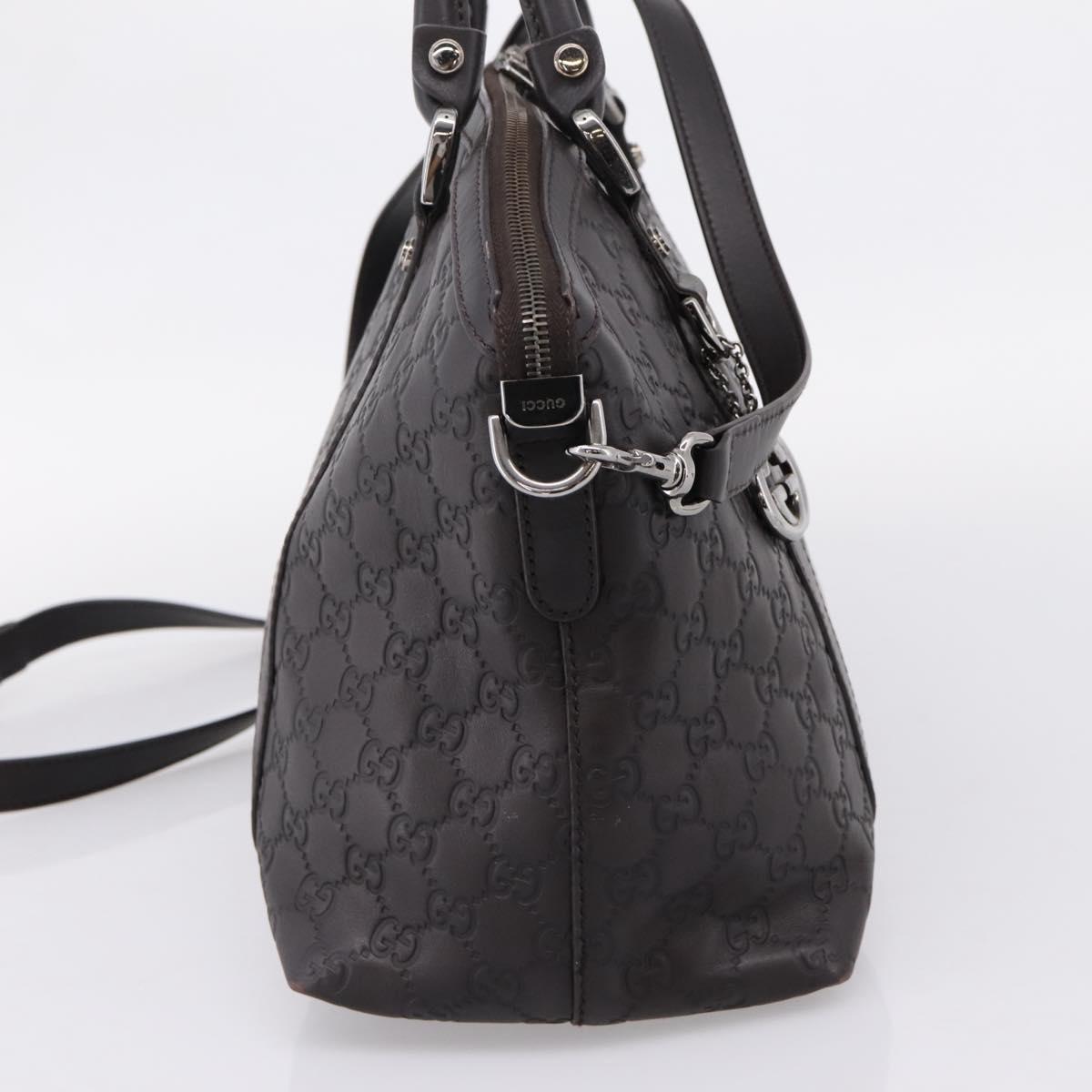 GUCCI GG Canvas Guccissima Bag Leather 2way Outlet Brown 341503 Auth ep15925