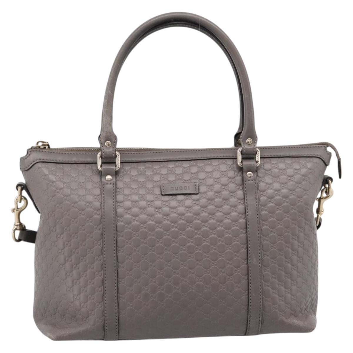 GUCCI Micro GG Canvas Guccissima Bag Leather 2way Outlet 449656 Auth ep15926