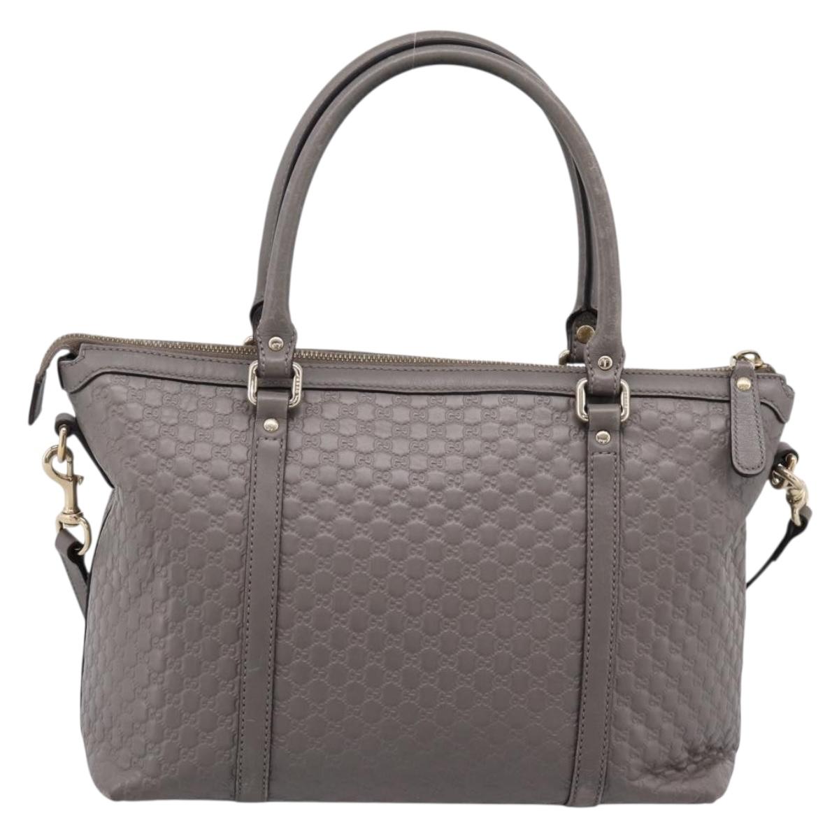 GUCCI Micro GG Canvas Guccissima Bag Leather 2way Outlet 449656 Auth ep15926