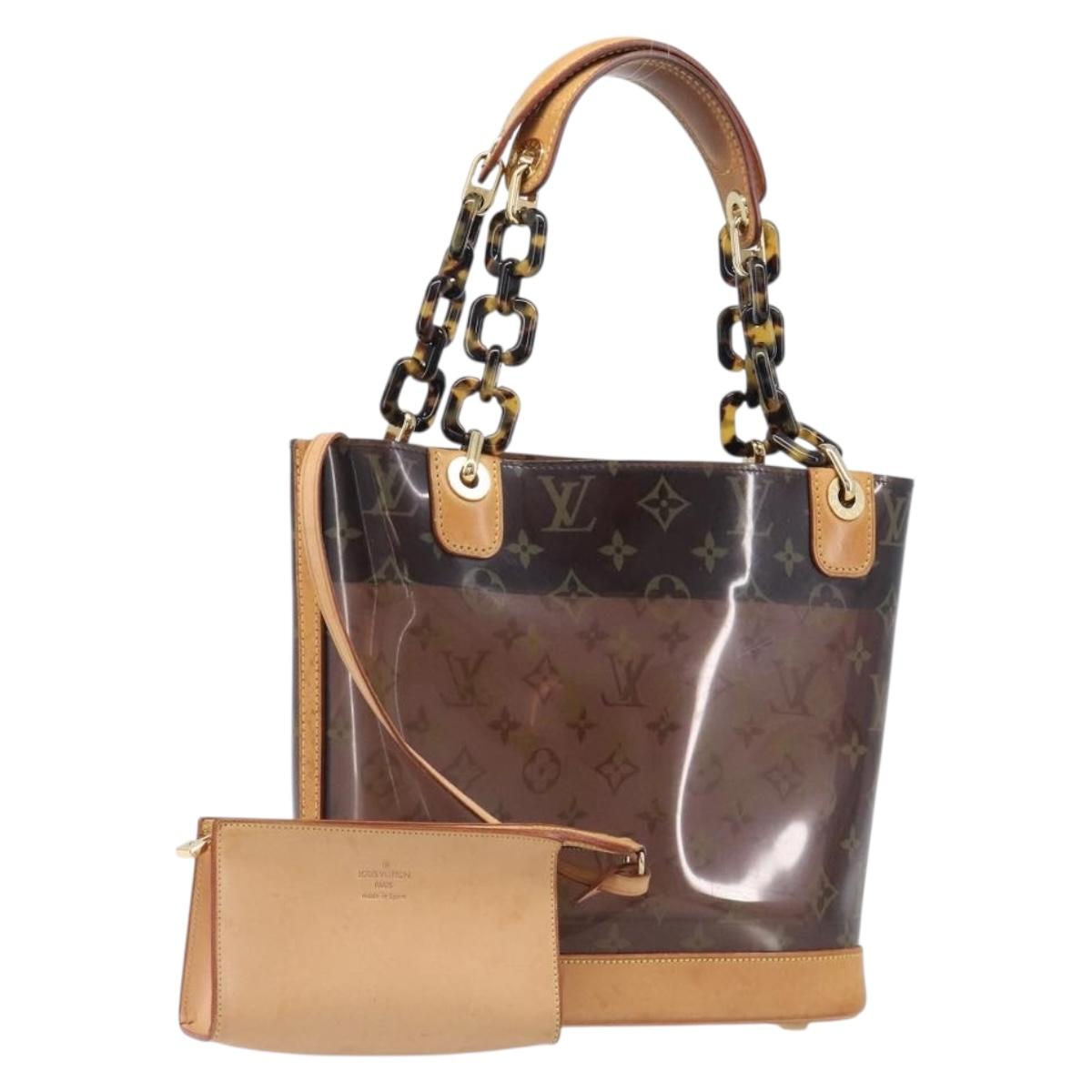 LOUIS VUITTON Monogram Vinyl Cabas Amble PM Bag Brown M92502 LV Auth ep15927