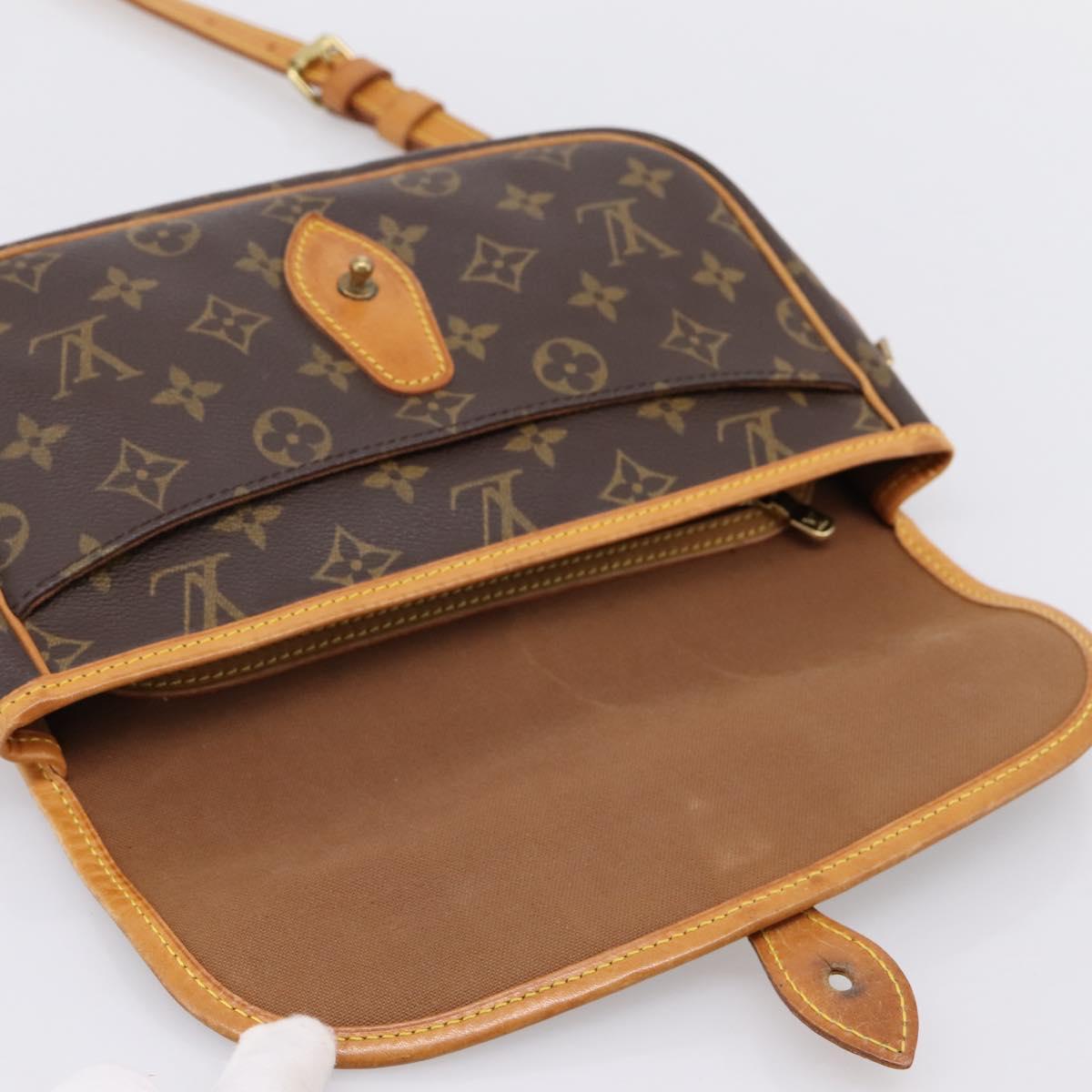 LOUIS VUITTON Monogram Gibeciere PM Shoulder Bag M42248 LV Auth ep15931A