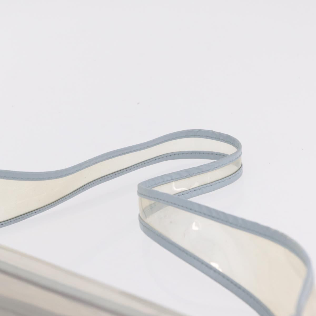 GUCCI Shoulder Bag Vinyl Light Blue Clear 001 2058 1772 5 Auth ep15938