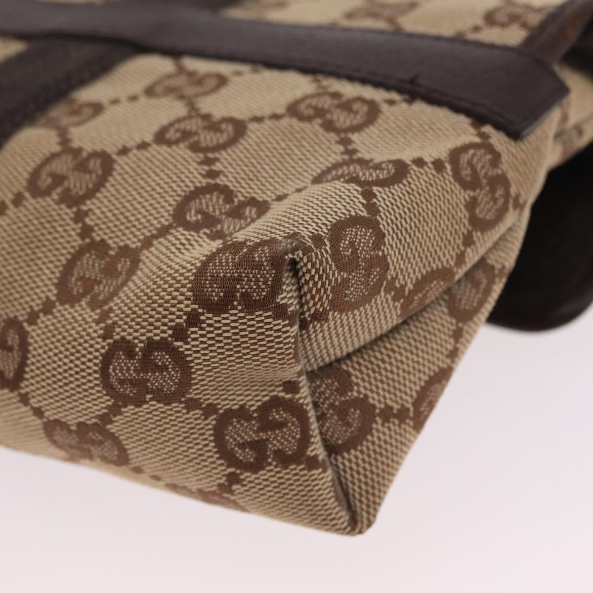 GUCCI GG Canvas Waist bag Beige Silver 131236 Auth ep15942