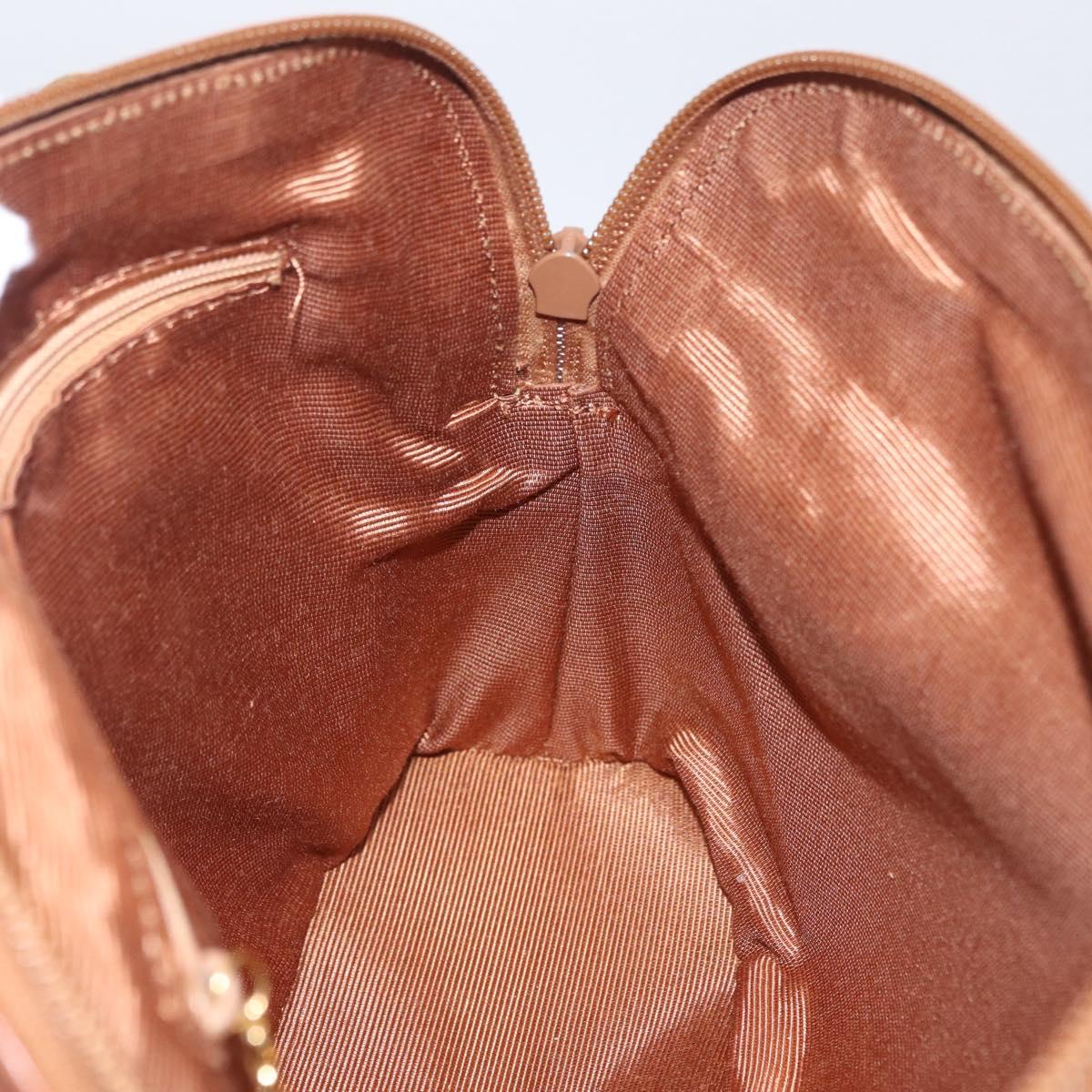 GUCCI Bamboo Hand Bag Leather 2way Brown Gold 000 1274 0290 Auth ep15945