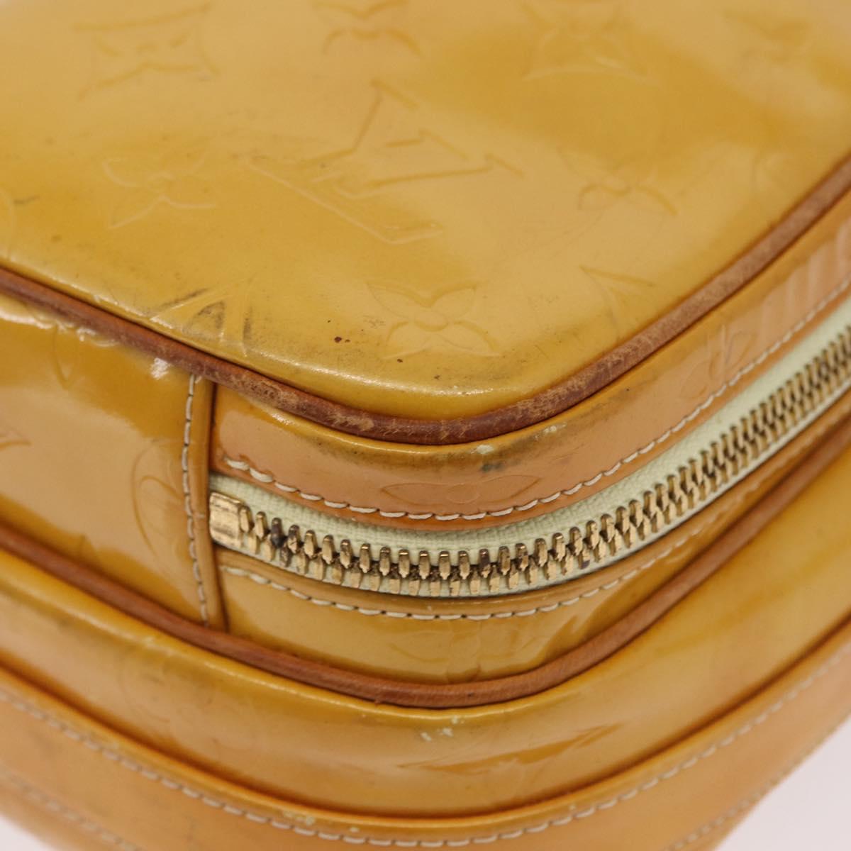 LOUIS VUITTON Monogram Vernis Wooster Bag Lime Yellow M91075 LV Auth ep15950
