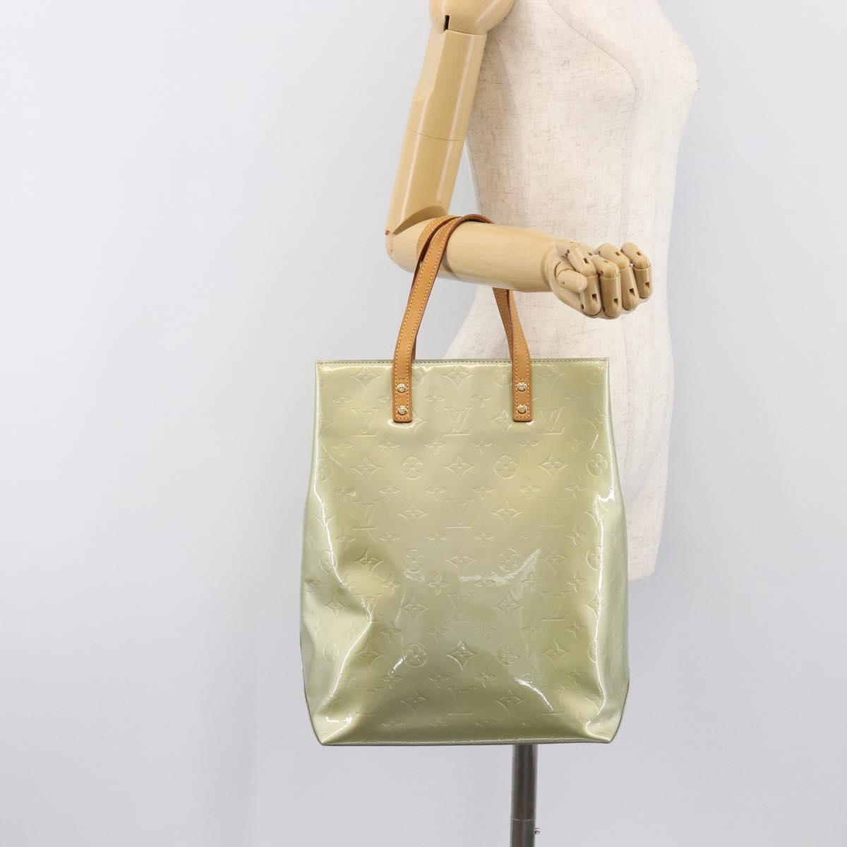 LOUIS VUITTON Monogram Vernis Reade MM Hand Bag Gris M91142 LV Auth ep15956