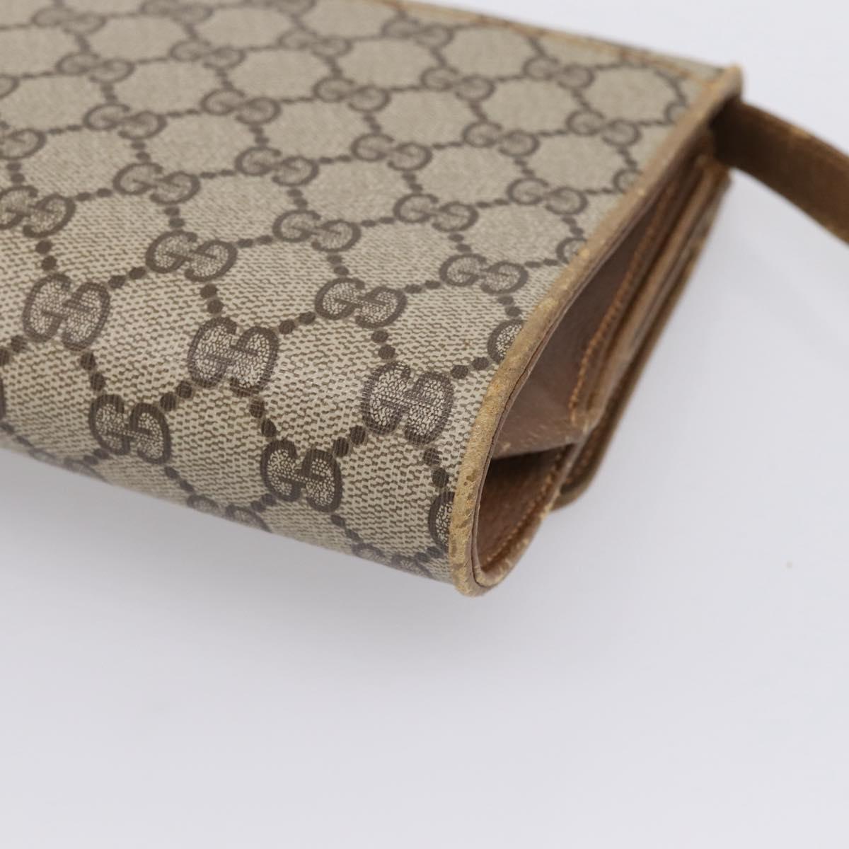 GUCCI GG Supreme Shoulder Bag PVC Beige Gold 94 02 050 Auth ep15966