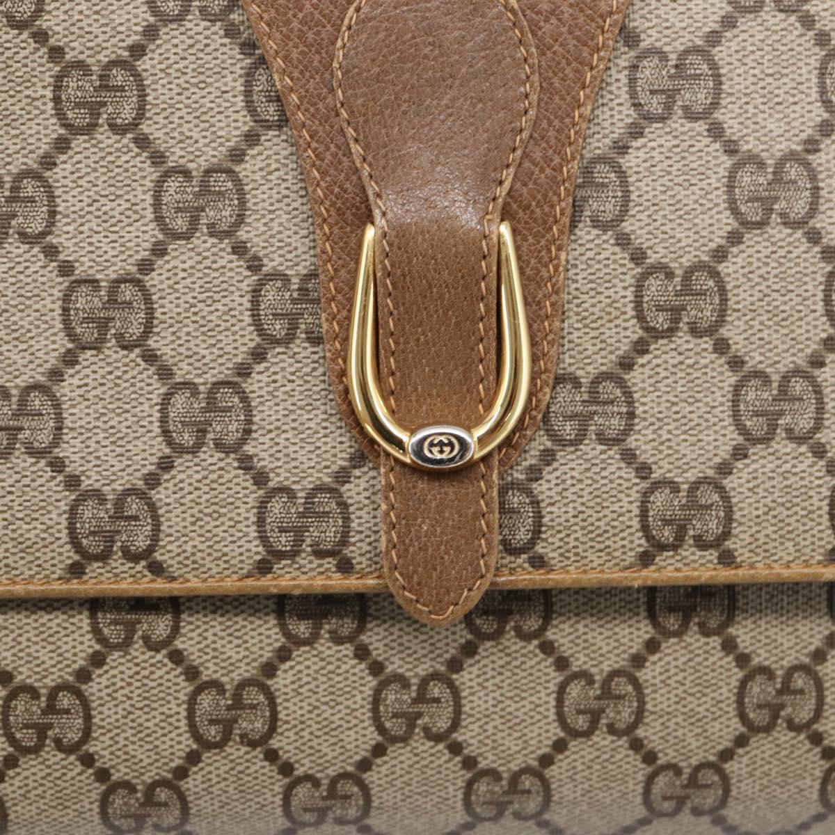 GUCCI GG Supreme Shoulder Bag PVC Beige Gold 94 02 050 Auth ep15966
