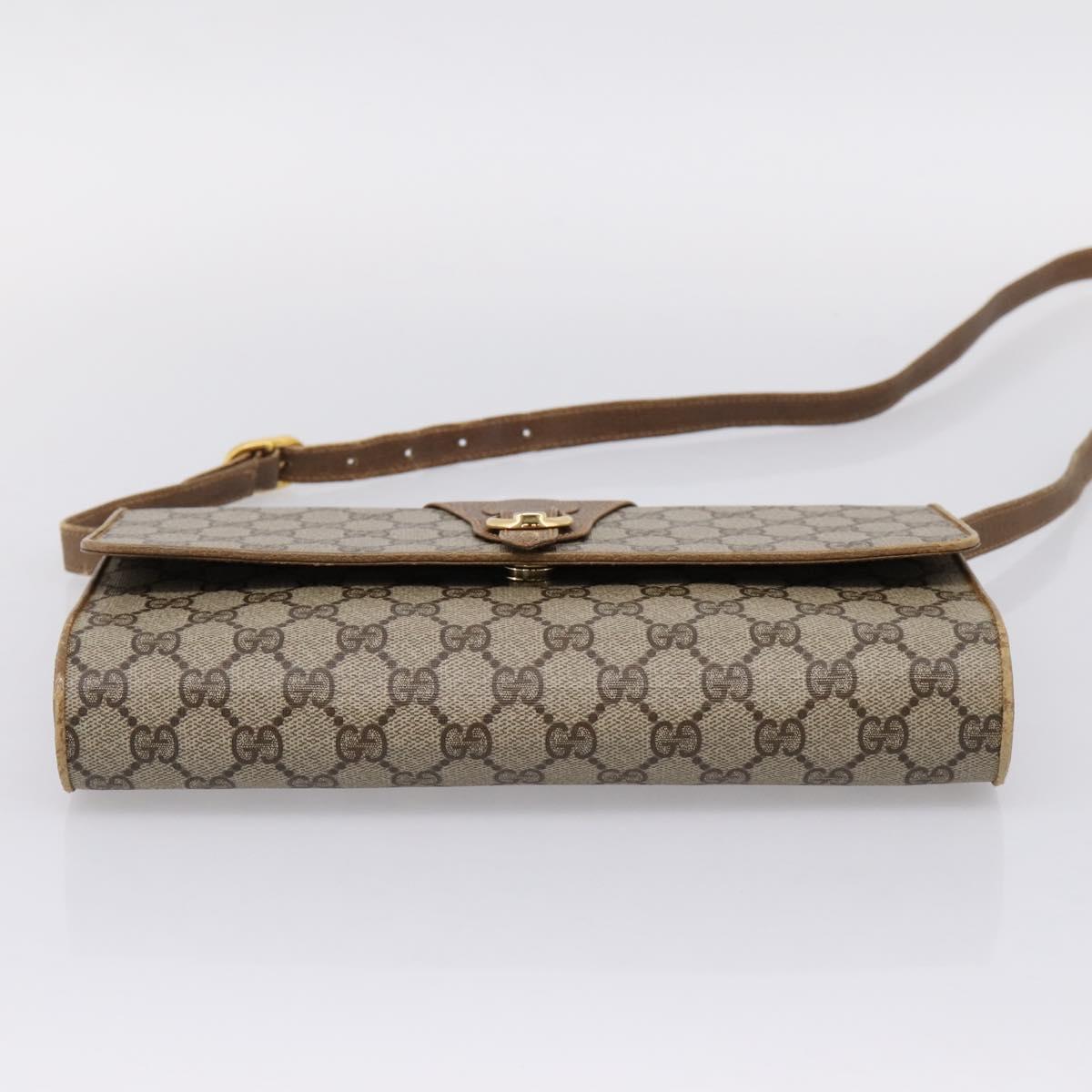 GUCCI GG Supreme Shoulder Bag PVC Beige Gold 94 02 050 Auth ep15966