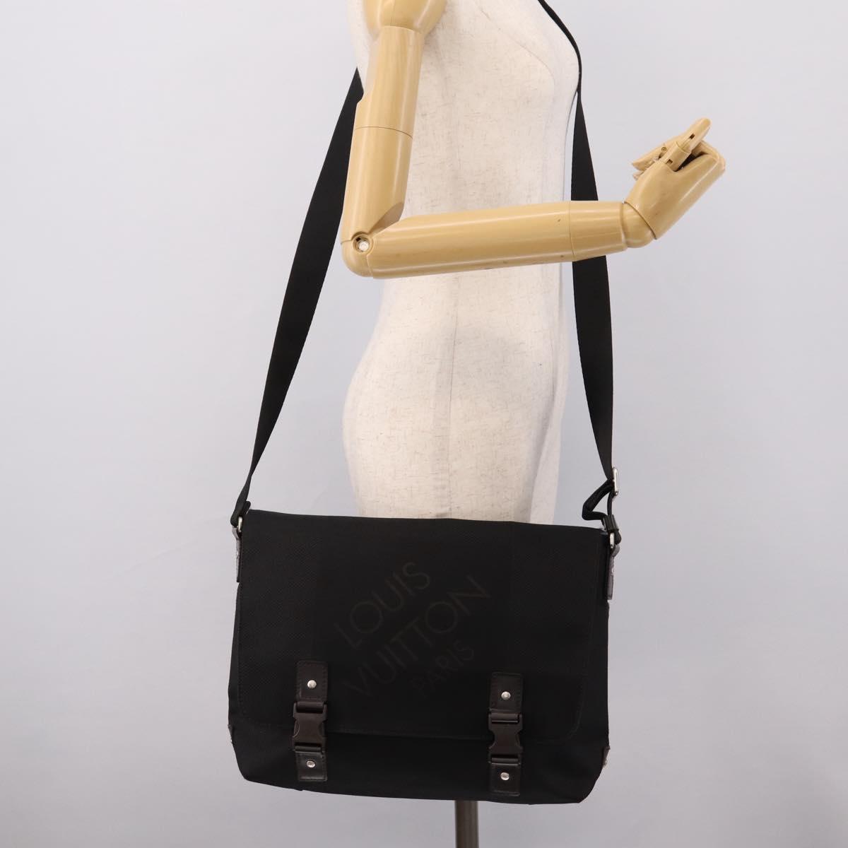 LOUIS VUITTON Damier Geant Roux Shoulder Bag Black M93079 LV Auth ep15970