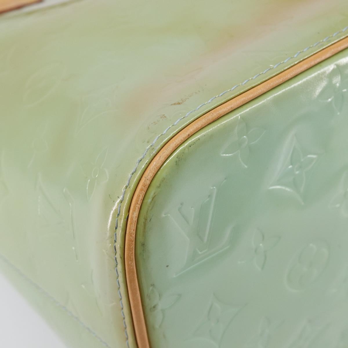 LOUIS VUITTON Monogram Vernis Houston Hand Bag Baby Blue M91005 LV Auth ep15974