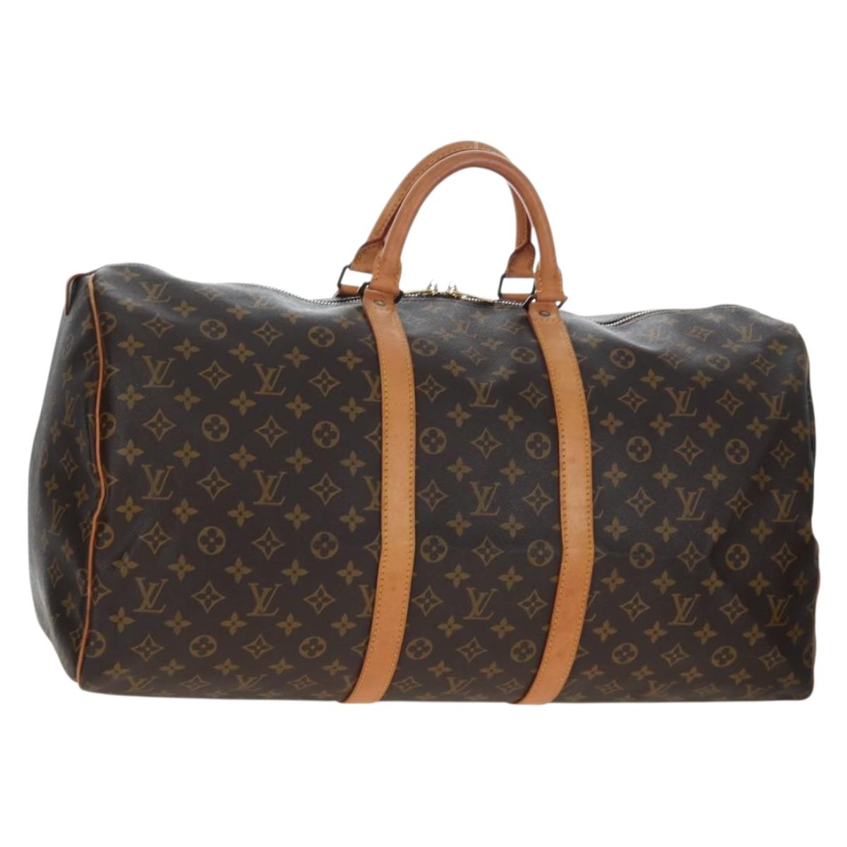 LOUIS VUITTON Monogram Keepall 55 Boston Bag M41424 LV Auth ep15975A