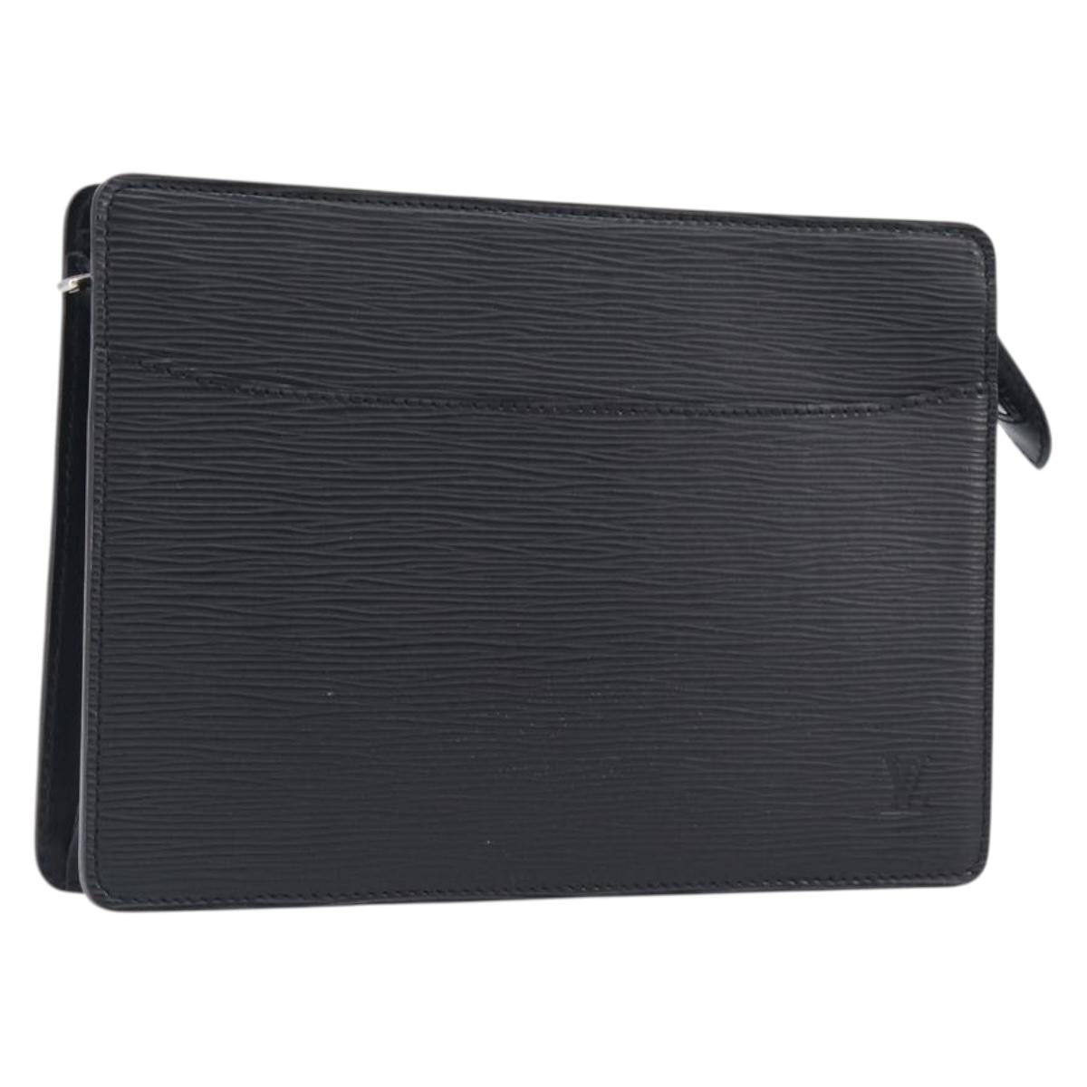 LOUIS VUITTON Epi Pochette Homme Clutch Bag Black M52522 LV Auth ep15979V