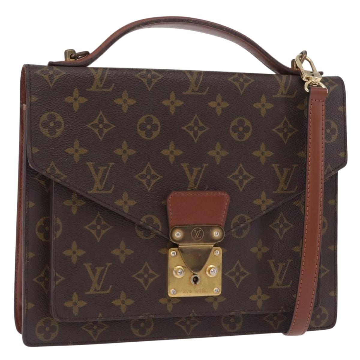 LOUIS VUITTON Monogram Monceau28 Hand Bag M51185 LV Auth ep15982