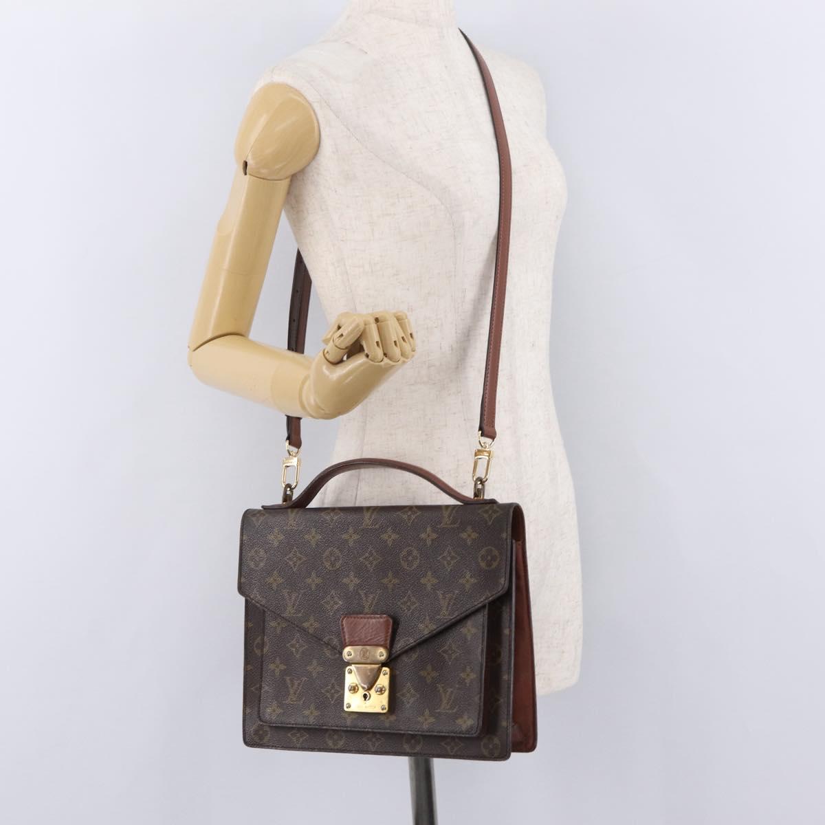 LOUIS VUITTON Monogram Monceau28 Hand Bag M51185 LV Auth ep15982