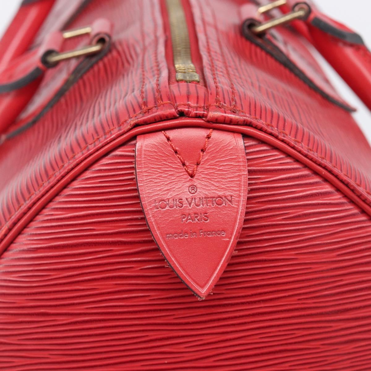 LOUIS VUITTON Epi Speedy 30 Hand Bag Castilian Red M43007 LV Auth ep15983A
