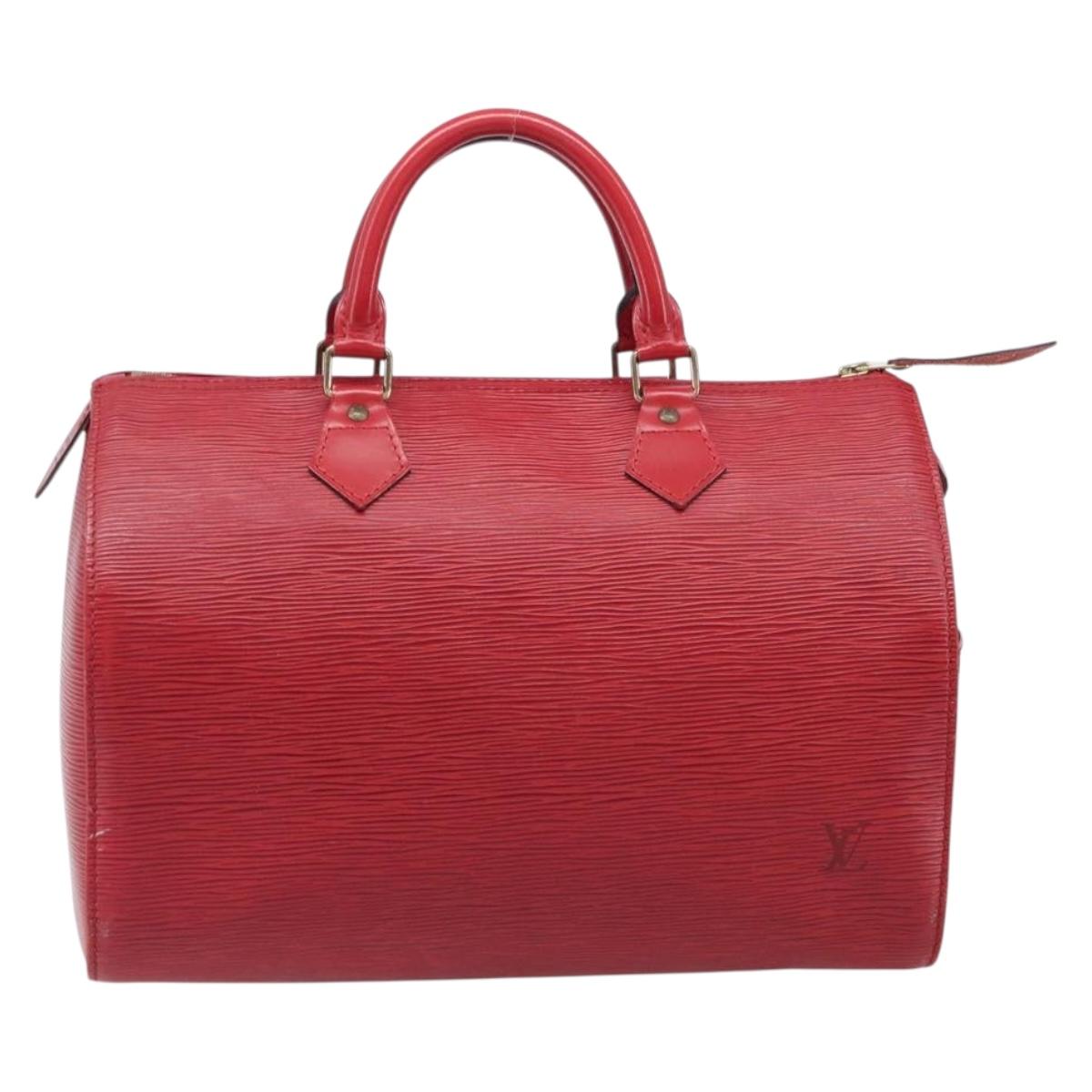 LOUIS VUITTON Epi Speedy 30 Hand Bag Castilian Red M43007 LV Auth ep15983A