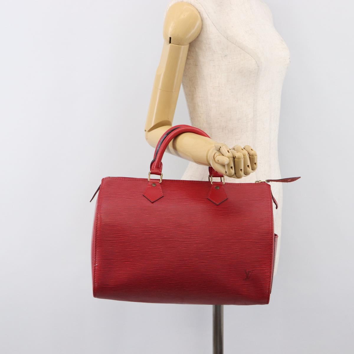 LOUIS VUITTON Epi Speedy 30 Hand Bag Castilian Red M43007 LV Auth ep15983A