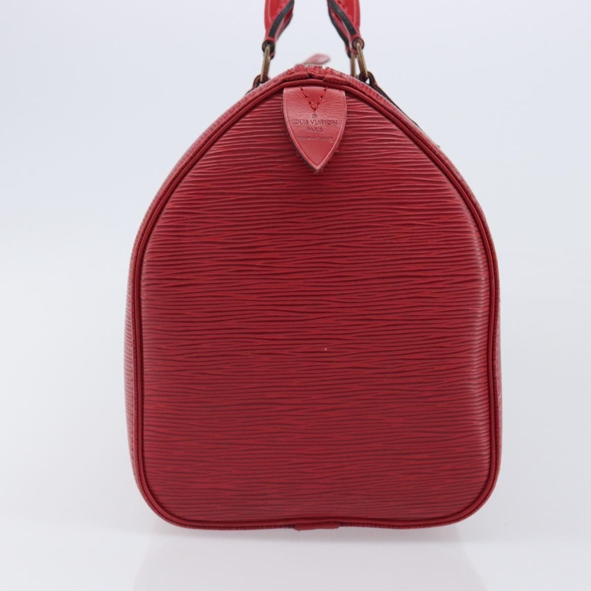 LOUIS VUITTON Epi Speedy 30 Hand Bag Castilian Red M43007 LV Auth ep15983A